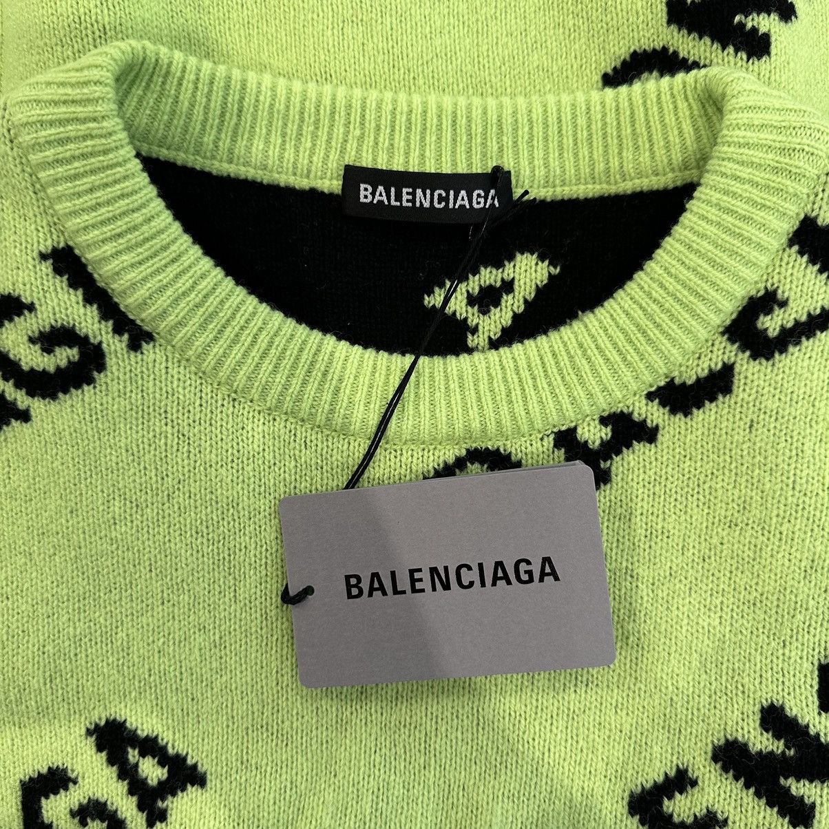 Balenciaga Balenciaga Allover Logo Knit Size US L / EU 52-54 / 3 - 9 Thumbnail