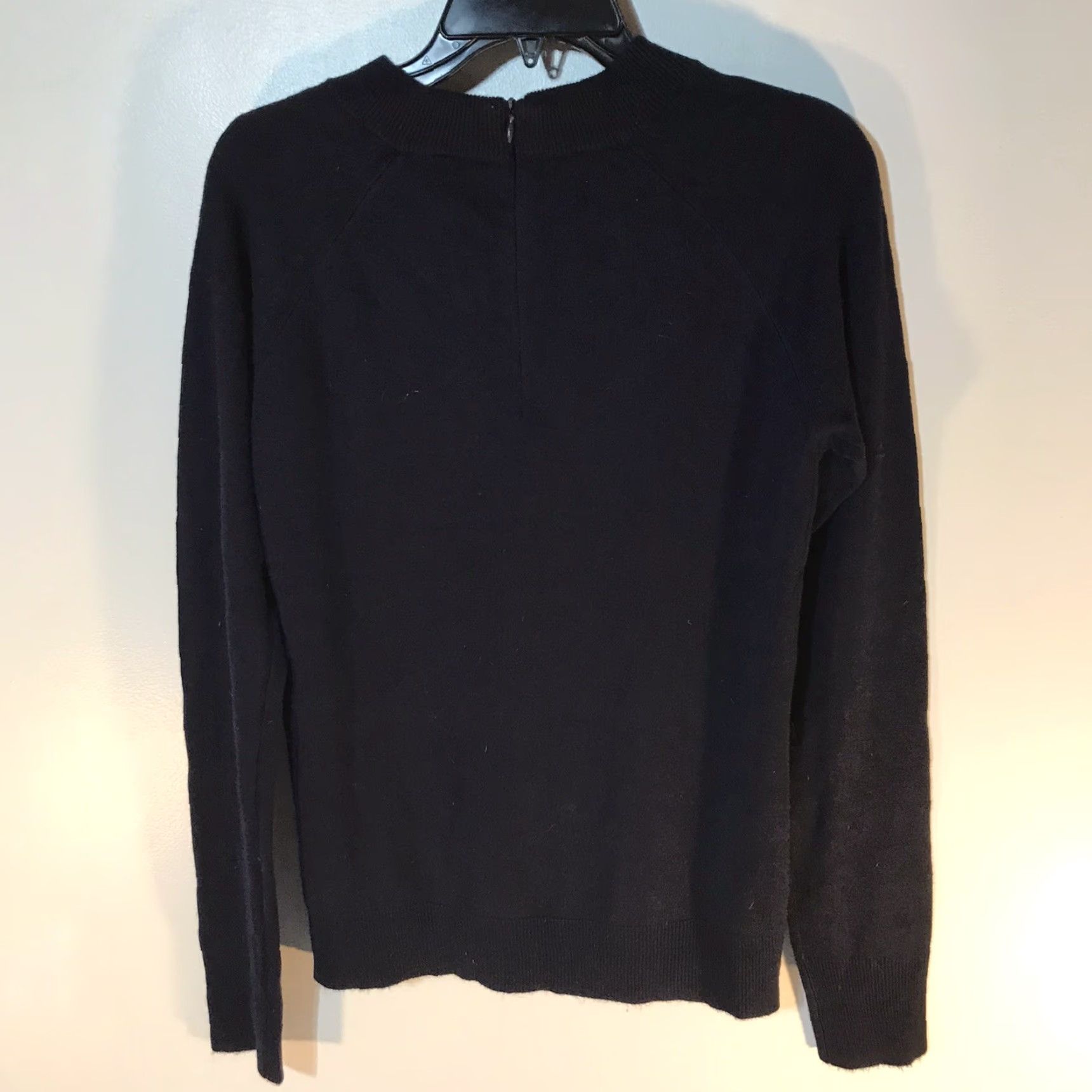 Vintage Allie&Rob Navy Crew Neck Sweater Women’s Size S Acrylic Zip Pullover Fall Winter Casual Size S / US 4 / IT 40 - 2 Thumbnail