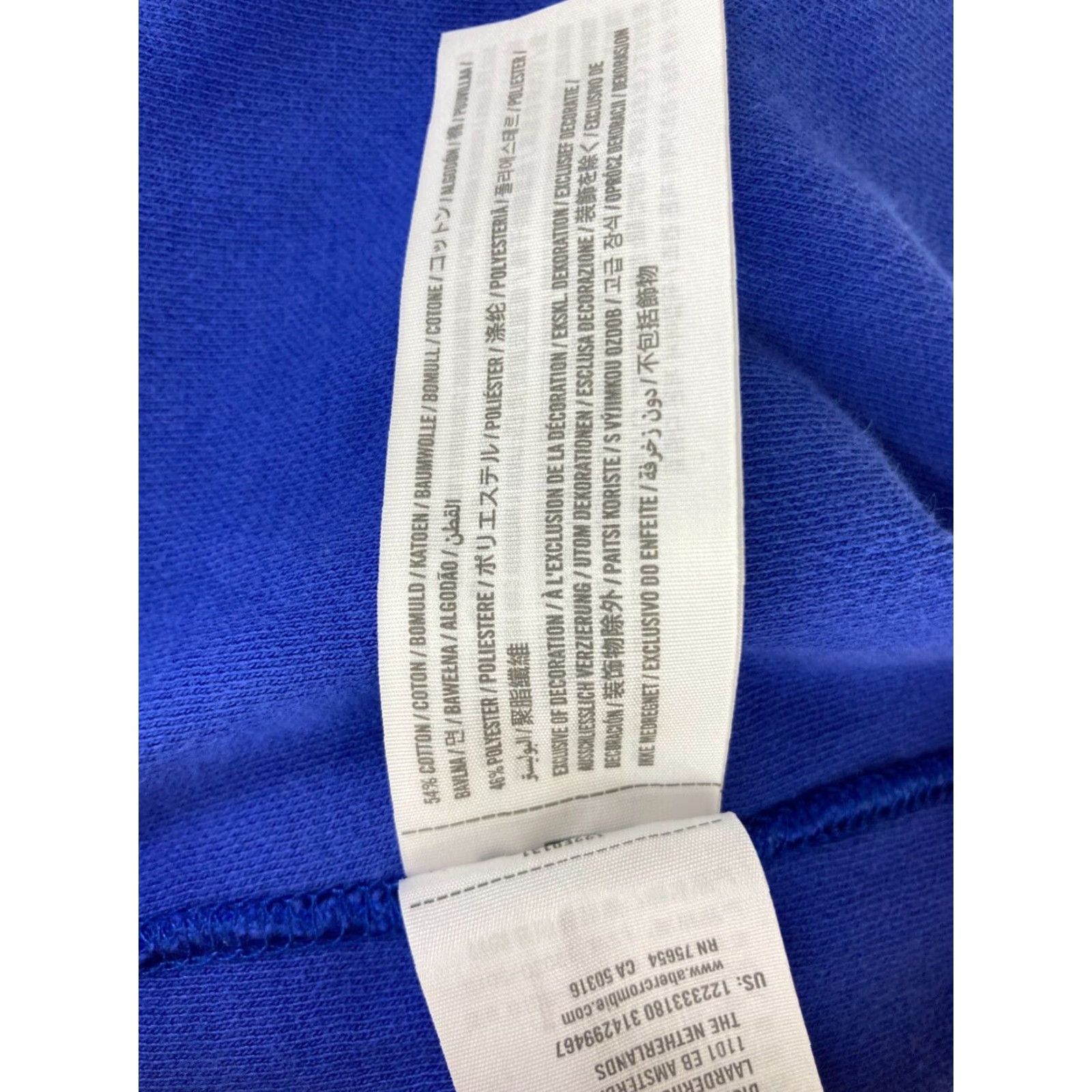 Abercrombie & Fitch Abercrombie & Fitch Jacket Mens Large Blue Full Zip Bomber Fleece Pockets Zip Size US L / EU 52-54 / 3 - 4 Thumbnail