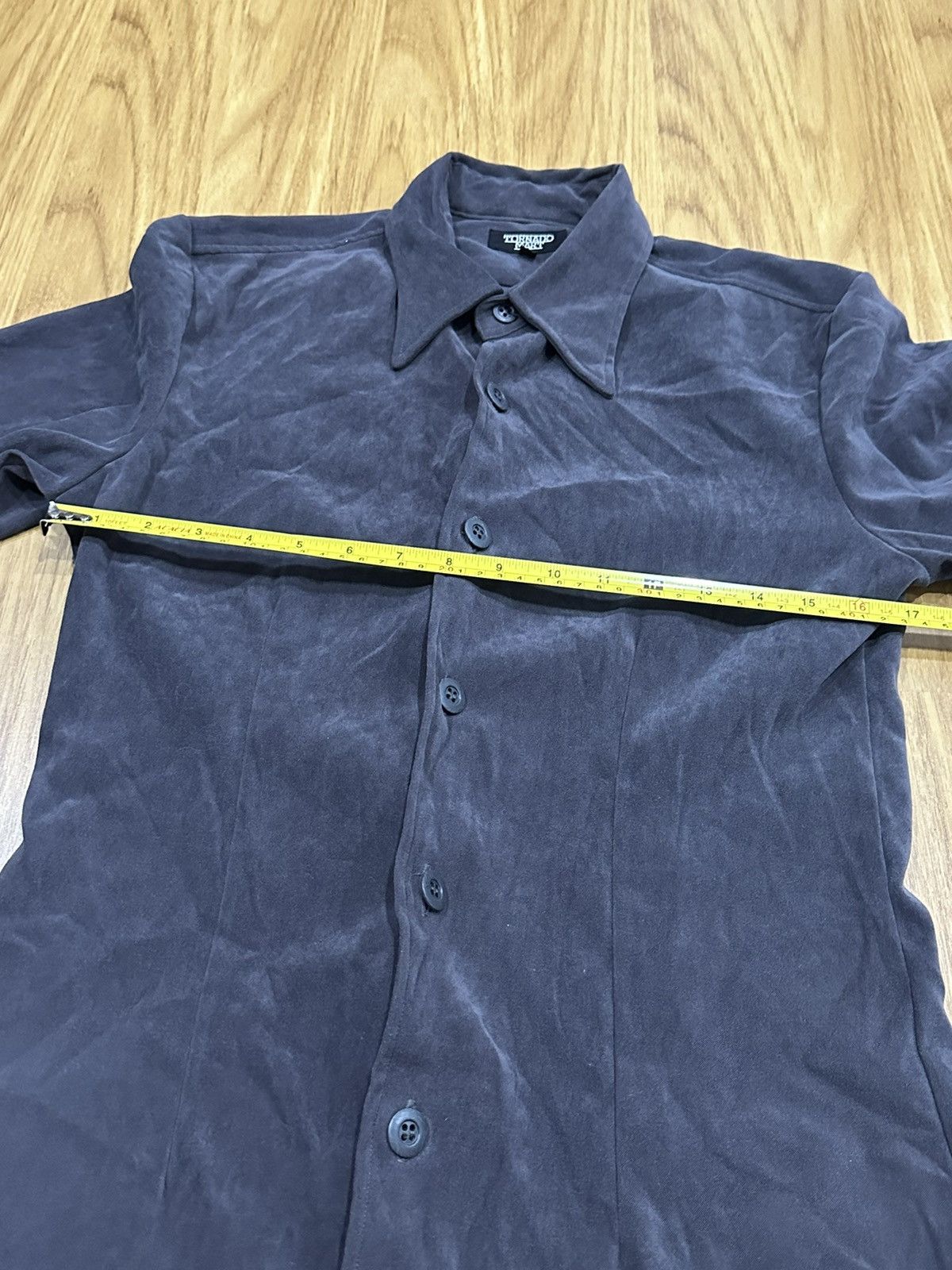 14th Addiction 2000s Tornado Mart - Gothic Black Metallic Shirt Size US M / EU 48-50 / 2 - 9 Thumbnail