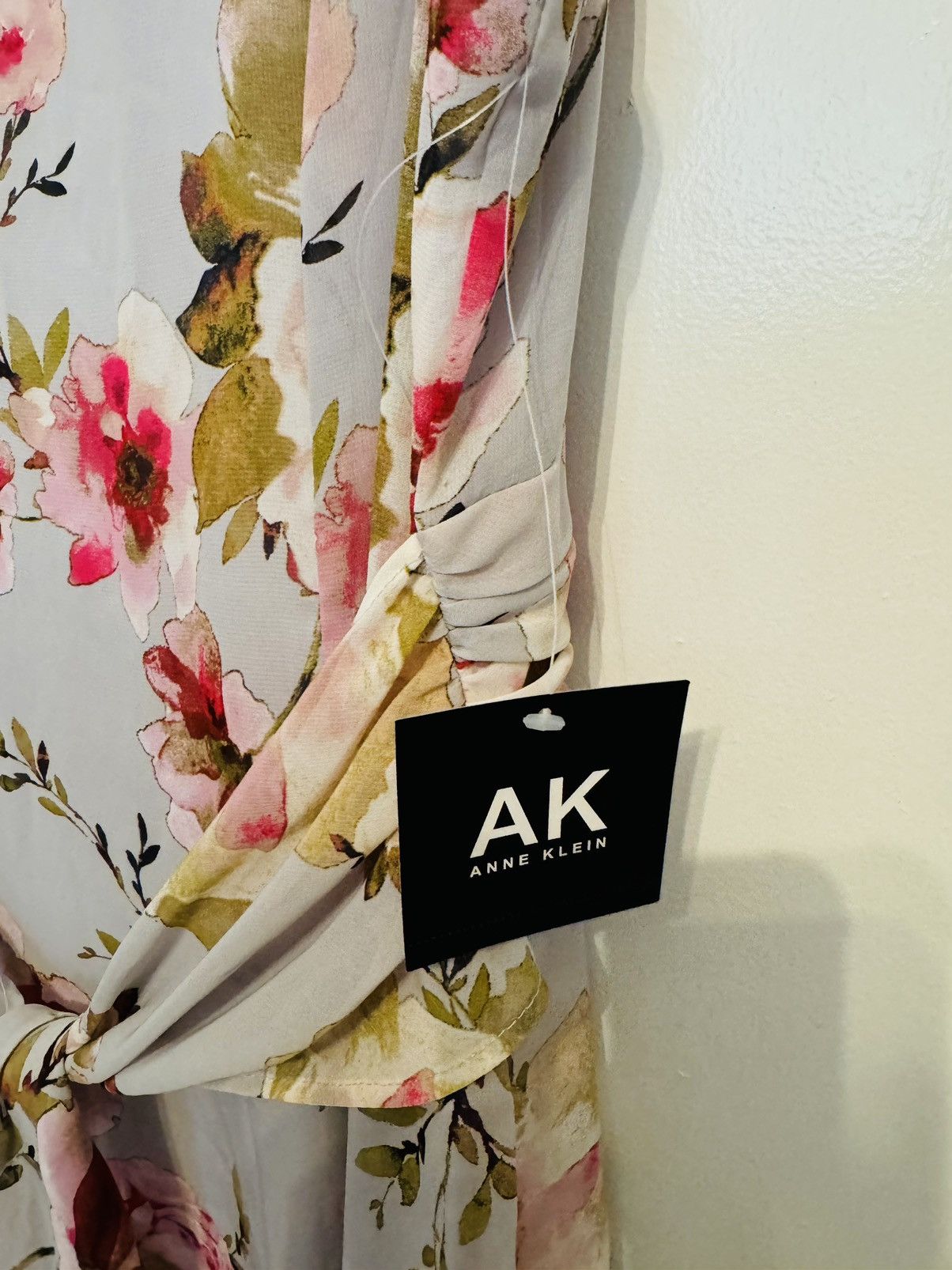 Anne Klein Anne Klein Silver Floral Multi Colored Dress XL Size XL / US 12-14 / IT 48-50 - 5 Thumbnail