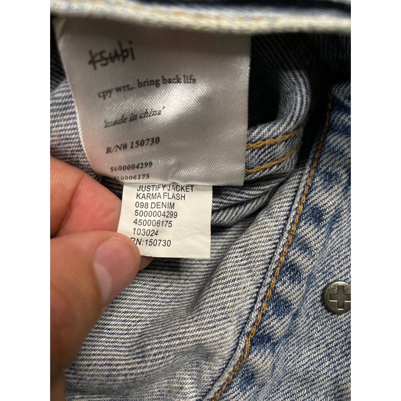 Ksubi Ksubi Jean Jacket Blue Small Used Size US S / EU 44-46 / 1 - 5 Thumbnail