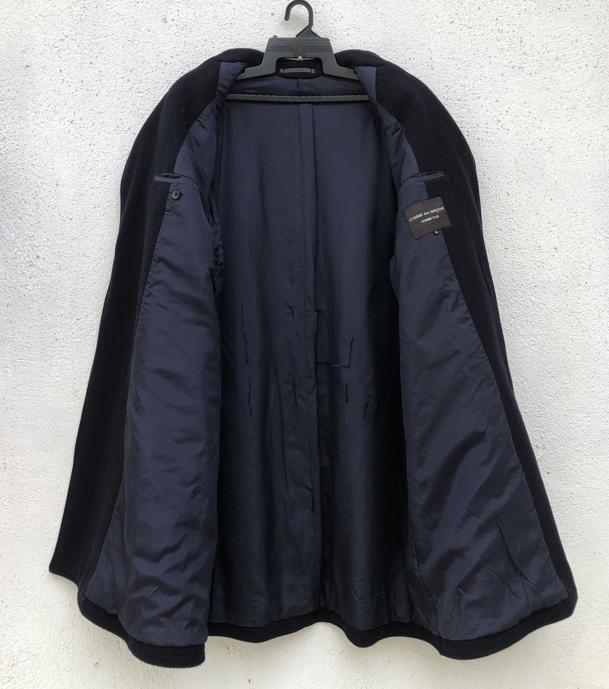 Vintage Comme des Garcons Wool Duffle Navy Blue Coat