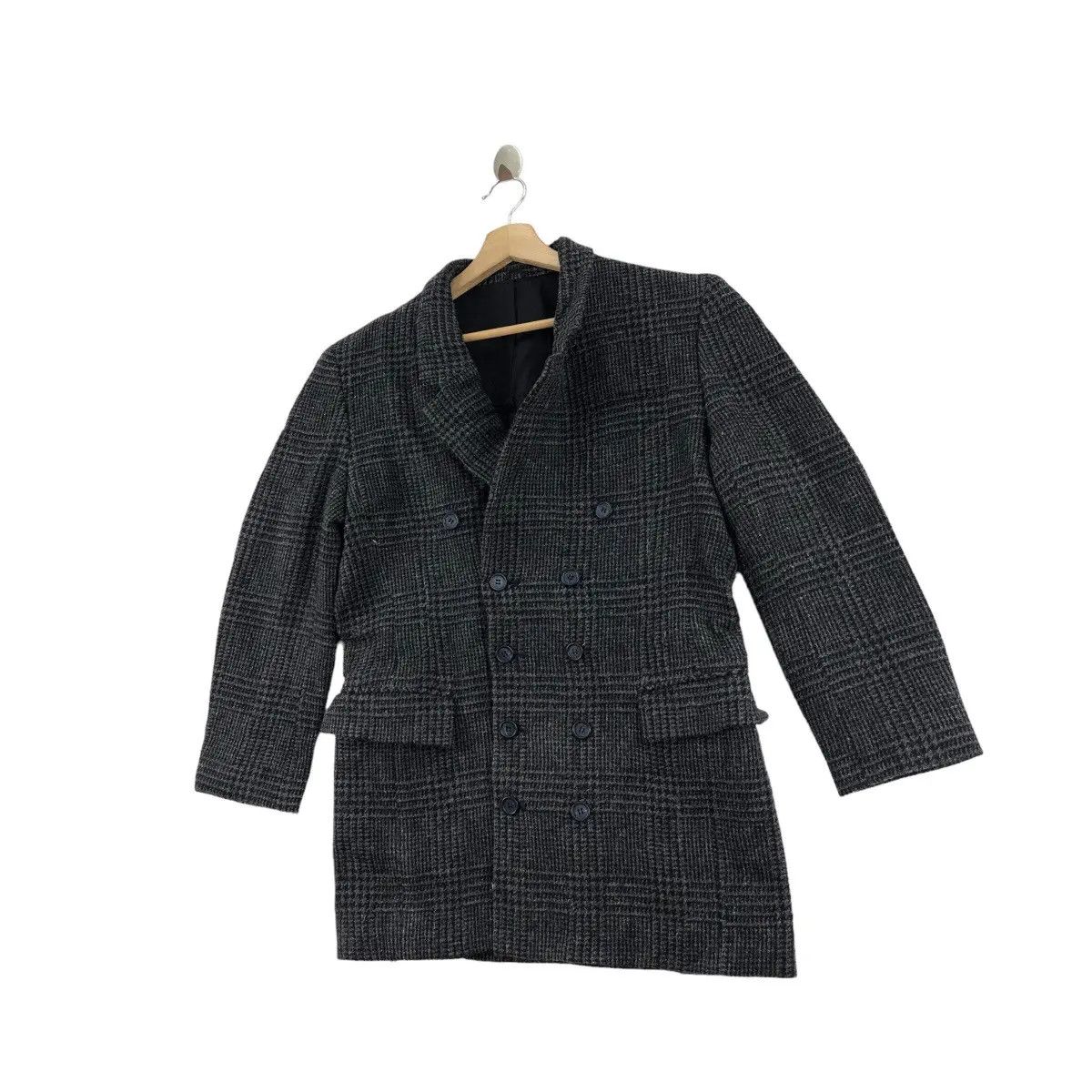 Vintage Vtg AZUR FEMME JAPAN Peacoat Double Breasted Coat Blazer Size S / US 4 / IT 40 - 4 Thumbnail
