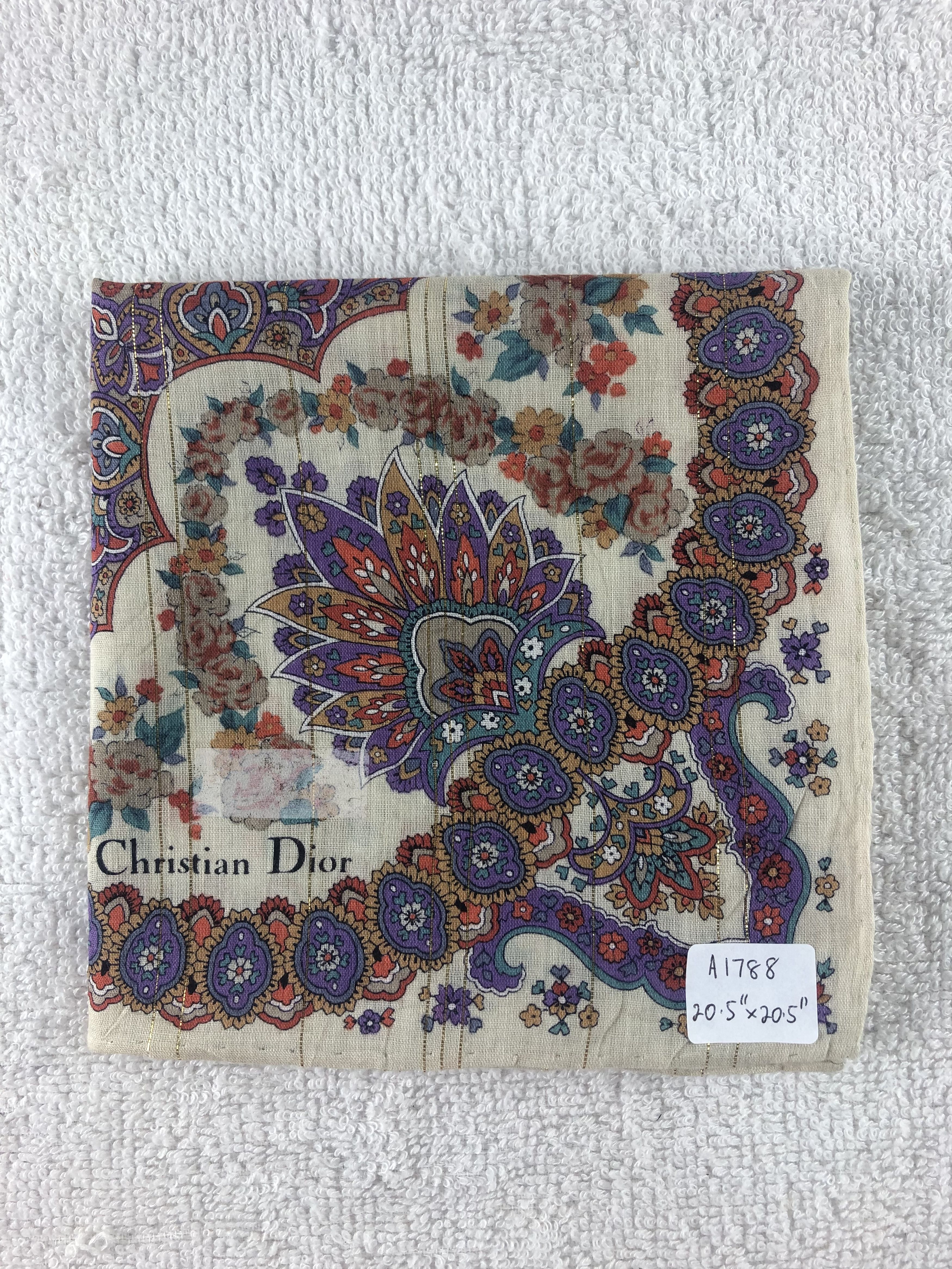 Vintage Christian Dior Handkerchief / Bandana / Neckerchief Size ONE SIZE - 6 Thumbnail