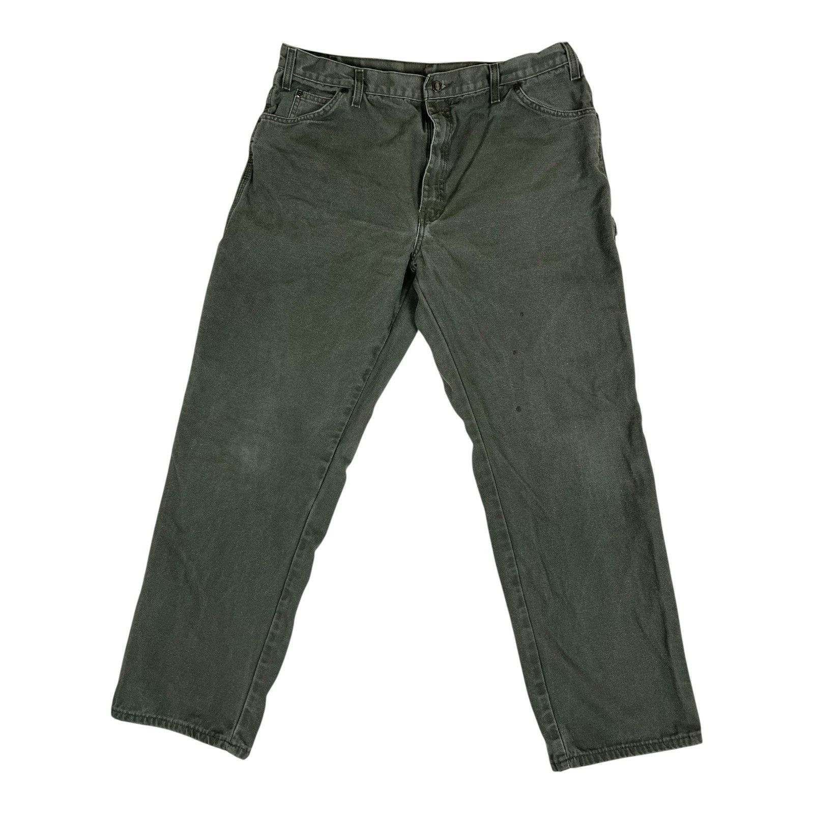 Dickies Vintage Dickies Green Carpenter Canvas Pants Size 38x32 Work Size US 38 / EU 54 - 1 Thumbnail