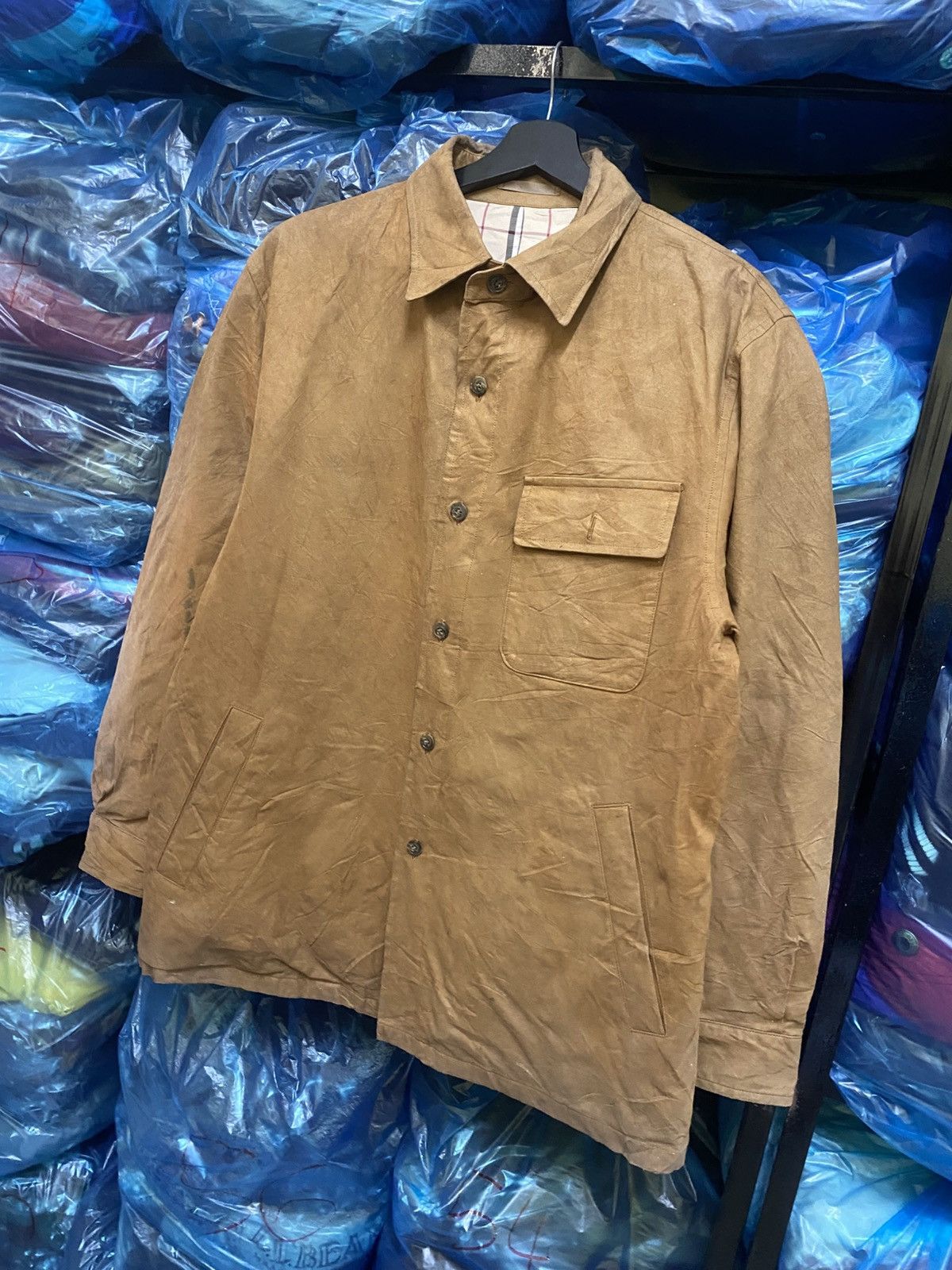 Burberry Vintage Burberry London Brown Faux Suede Car Coat Nova Check Size US M / EU 48-50 / 2 - 2 Thumbnail