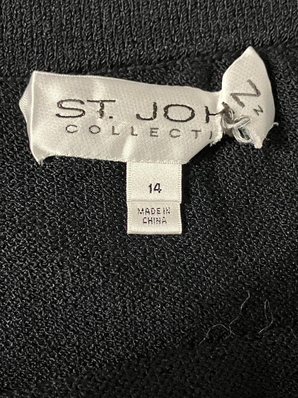 St. John St John Knit Skirt Black Wool Blend Size 14 Size 36" / US 14 / IT 50 - 9 Thumbnail