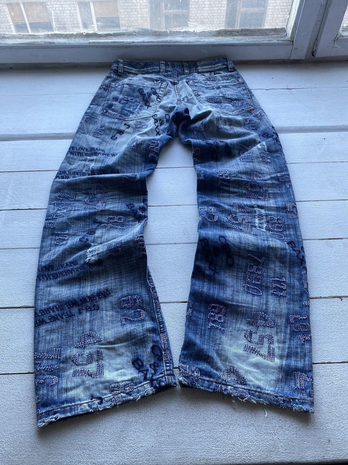 Japanese Brand × Vintage RARE Japanese y2k Opium Gothic Punk Distressed Mens Jeans Size US 30 / EU 46 - 13 Thumbnail