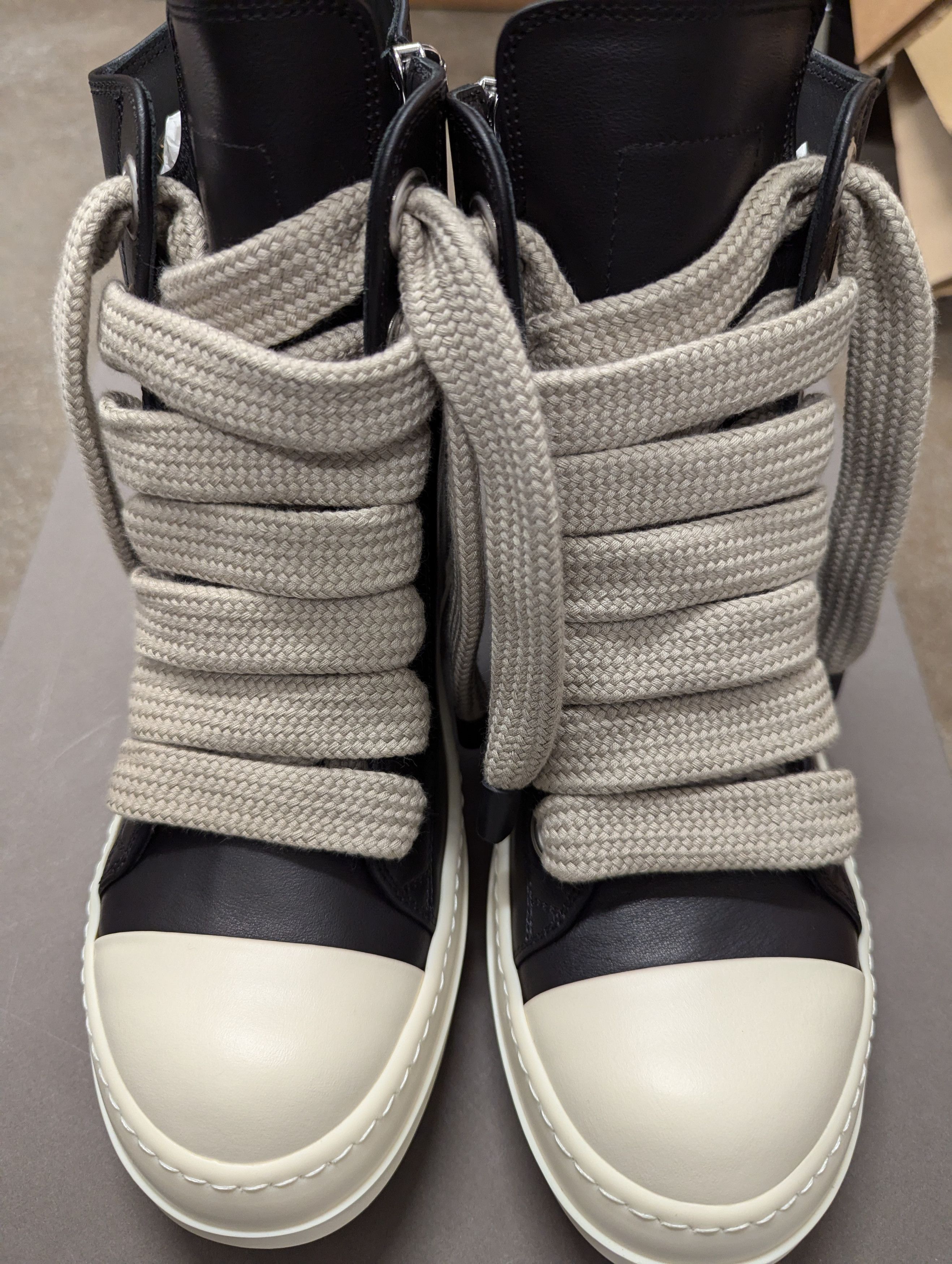 Rick Owens Rick owens black milk jumbo lace ramones size 41 | Grailed
