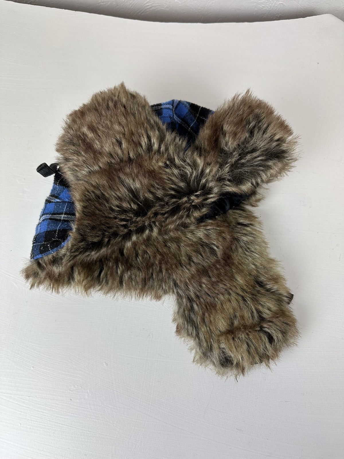 Hysteric Glamour × Vintage Crazy Y2K Mohair Fuzzy Hat Ushanka Punk Huge Size ONE SIZE - 4 Thumbnail
