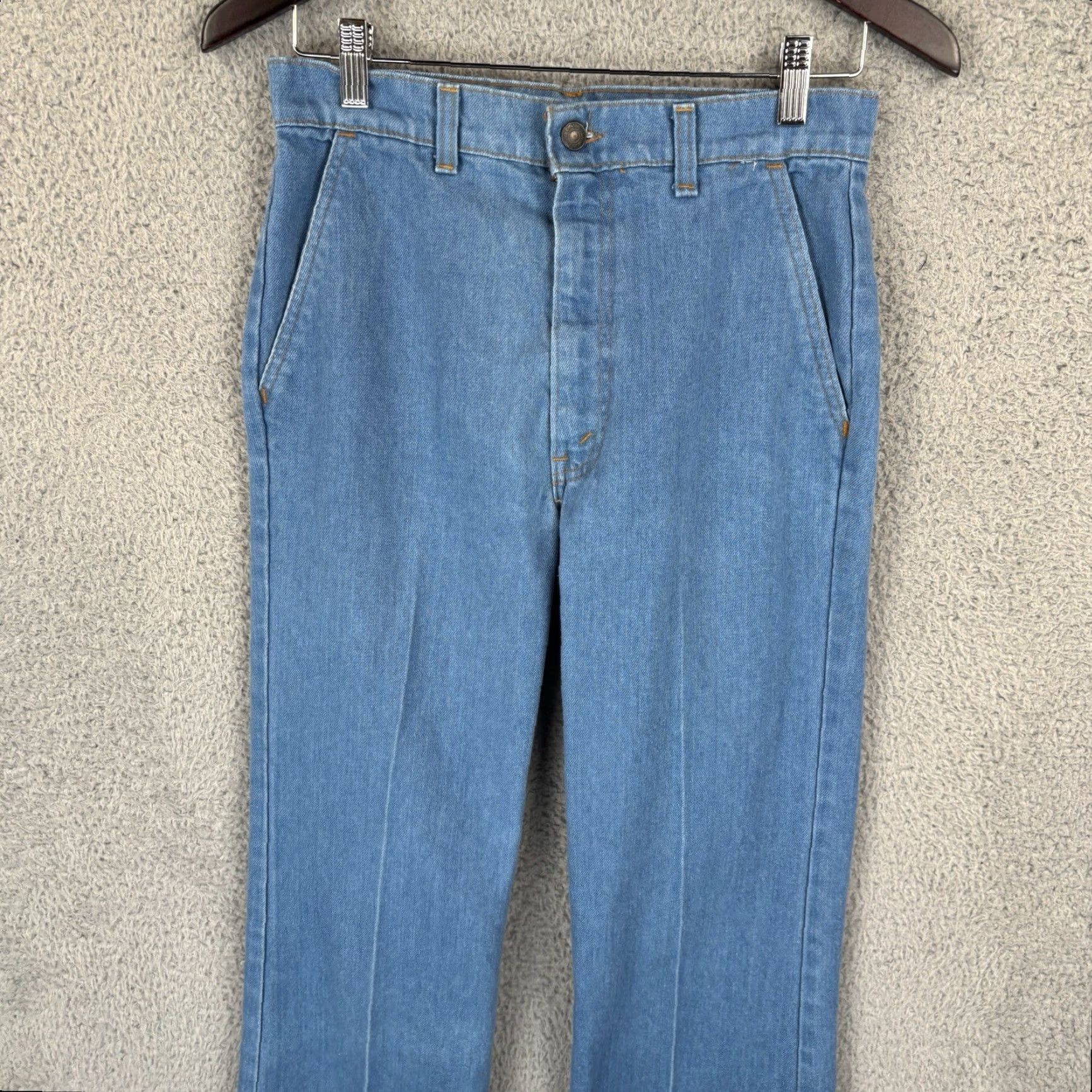 Levi's VINTAGE Levi's Jeans Mens 30x34 Orange Tab Talon 42 Zipper 1970s Denim Blue 5-Pocket Design Size US 29 - 2 Thumbnail