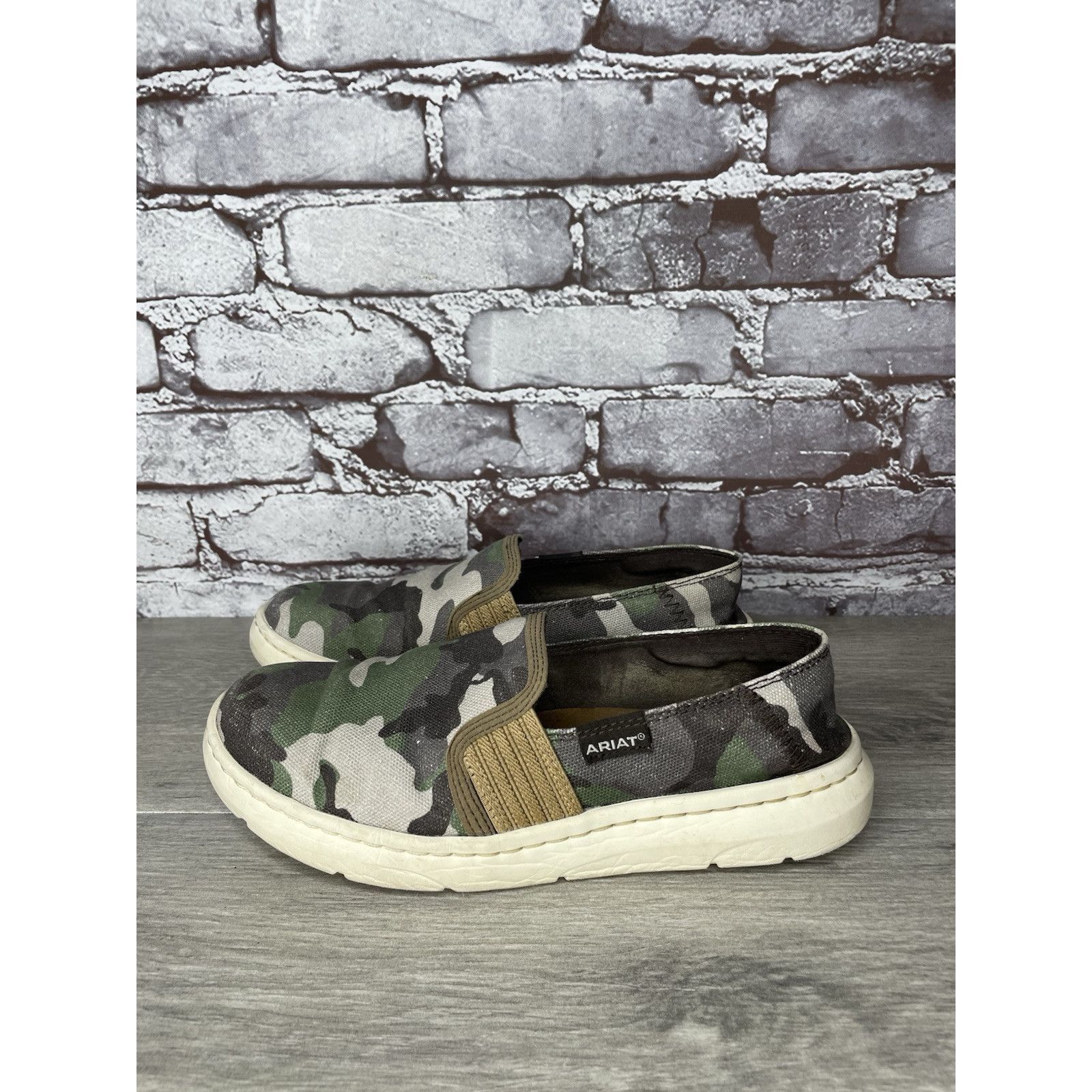 Ariat Ariat Cruiser Camo Green Brown Canvas Fabric Slip On Shoes W Size US 7.5 / IT 37.5 - 21 Thumbnail
