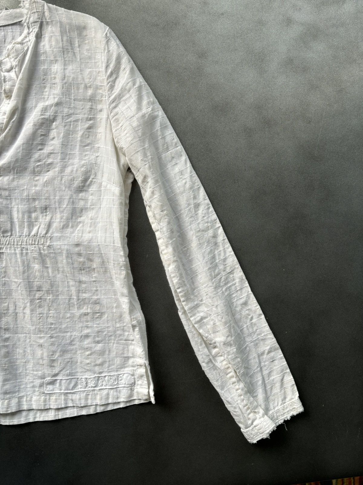 Prada 2000s Prada Sport Shirt Vintage Linen Cotton Sheer Zipper 40 Size S / US 4 / IT 40 - 20 Thumbnail