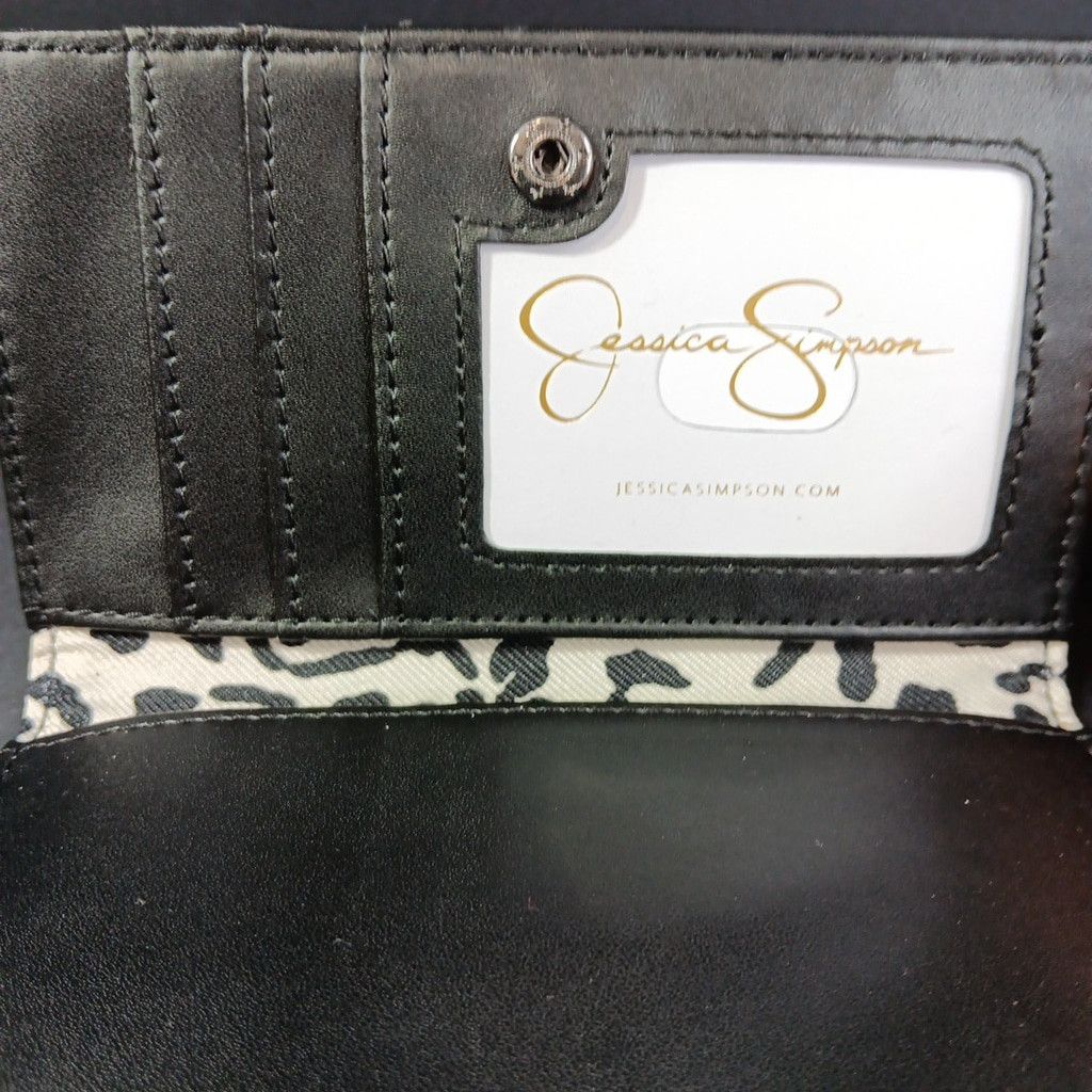 Jessica Simpson Jessica Simpson Jaclyn Faux Leather Fold Over Wallet Black Size ONE SIZE - 6 Thumbnail