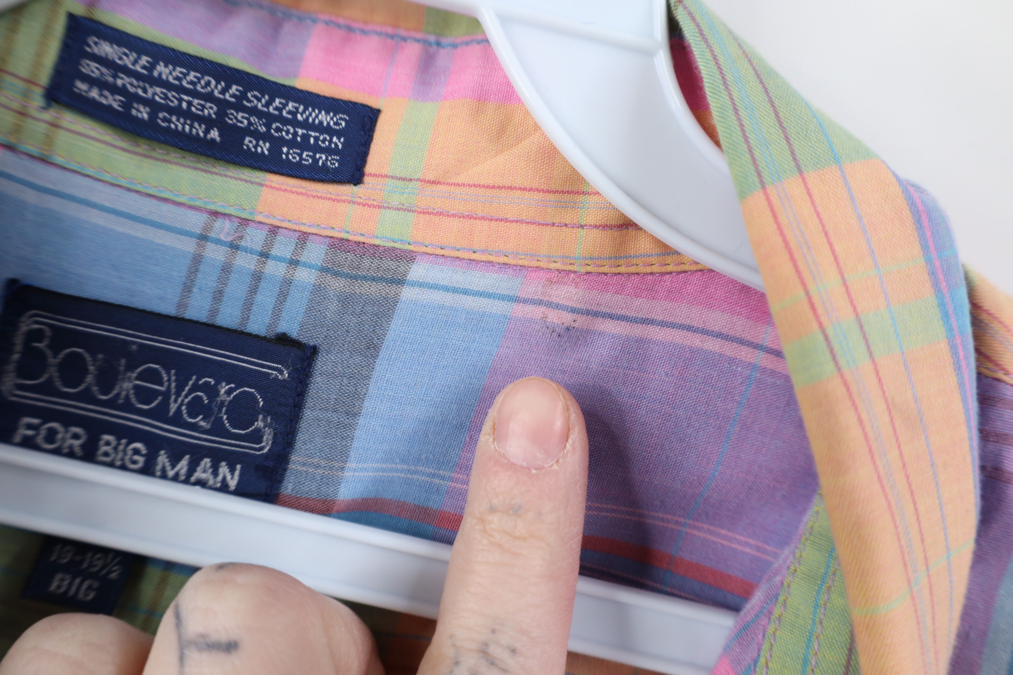 Vintage Vintage 90s Streetwear Madras Short Sleeve Button Shirt Size US XXL / EU 58 / 5 - 8 Thumbnail