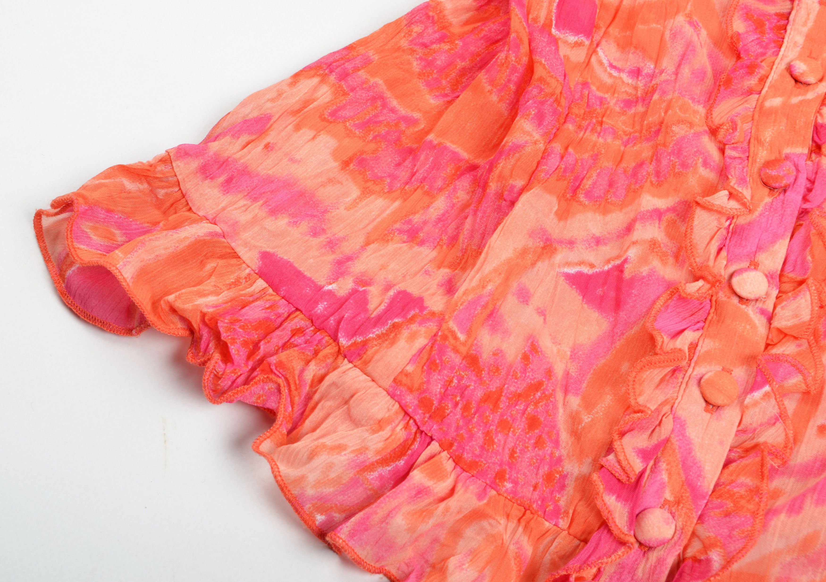 Vintage Vintage Per Una Y2K 2000's Fairy Mesh Ruffle Top Size M / US 6-8 / IT 42-44 - 3 Thumbnail