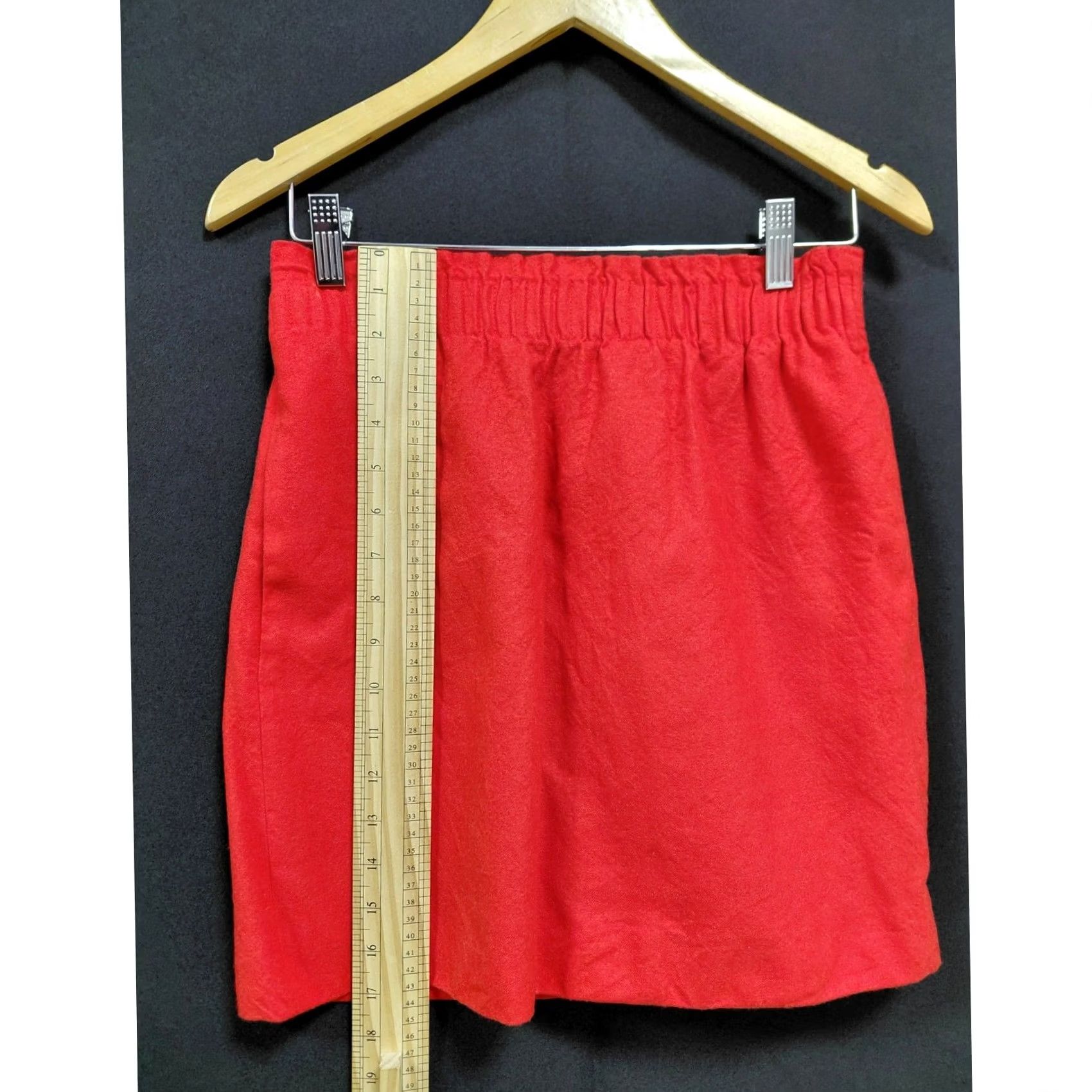 J.Crew J.Crew Skirt Women Size 2 Red Wool Blend Lined Solid Size 26" / US 2 / IT 38 - 7 Thumbnail