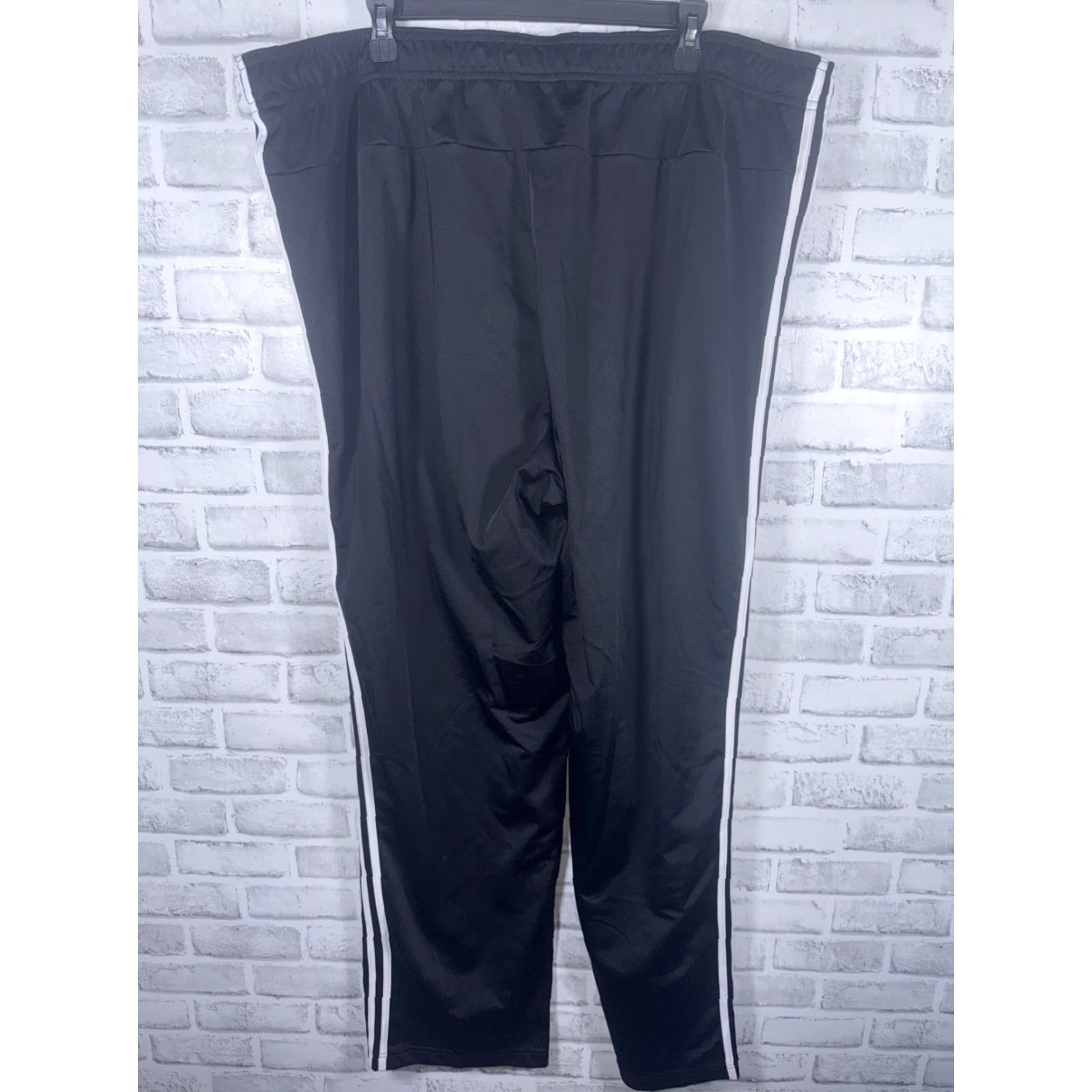 Adidas Adidas Sweatpants Mens 3XLT Big & Tall Black White Striped Pants Activewear Size US 39 - 3 Thumbnail