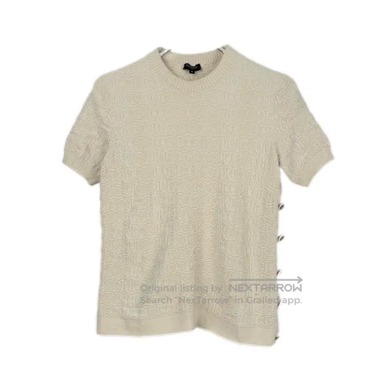 Chanel Chanel Beige full logo short-sleeved knitwear Size XS / US 0-2 / IT 36-38 - 1 Thumbnail