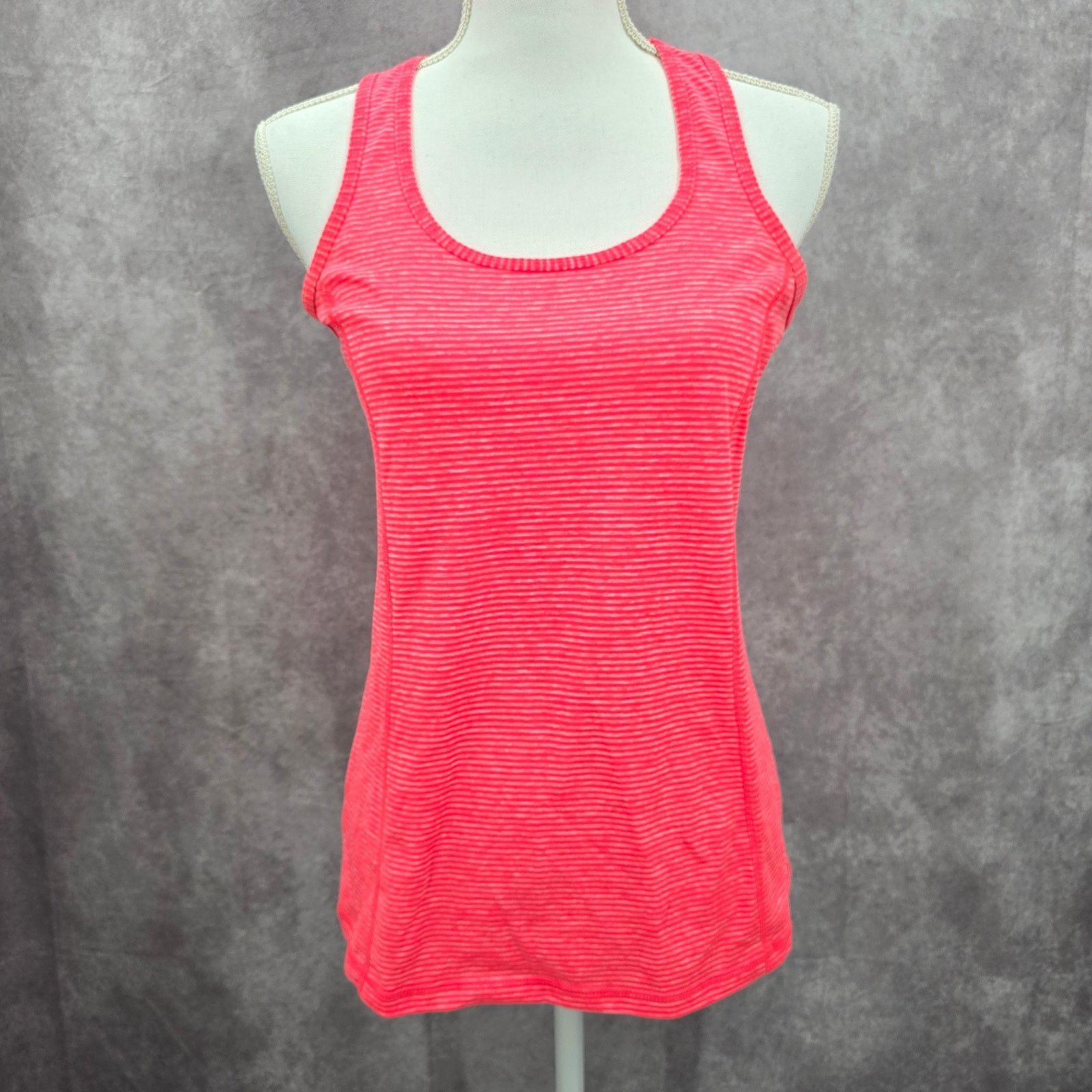 Other Danskin Now Pink Semi Fitted Stripe Racerback Tank Top Small Size S / US 4 / IT 40 - 1 Thumbnail
