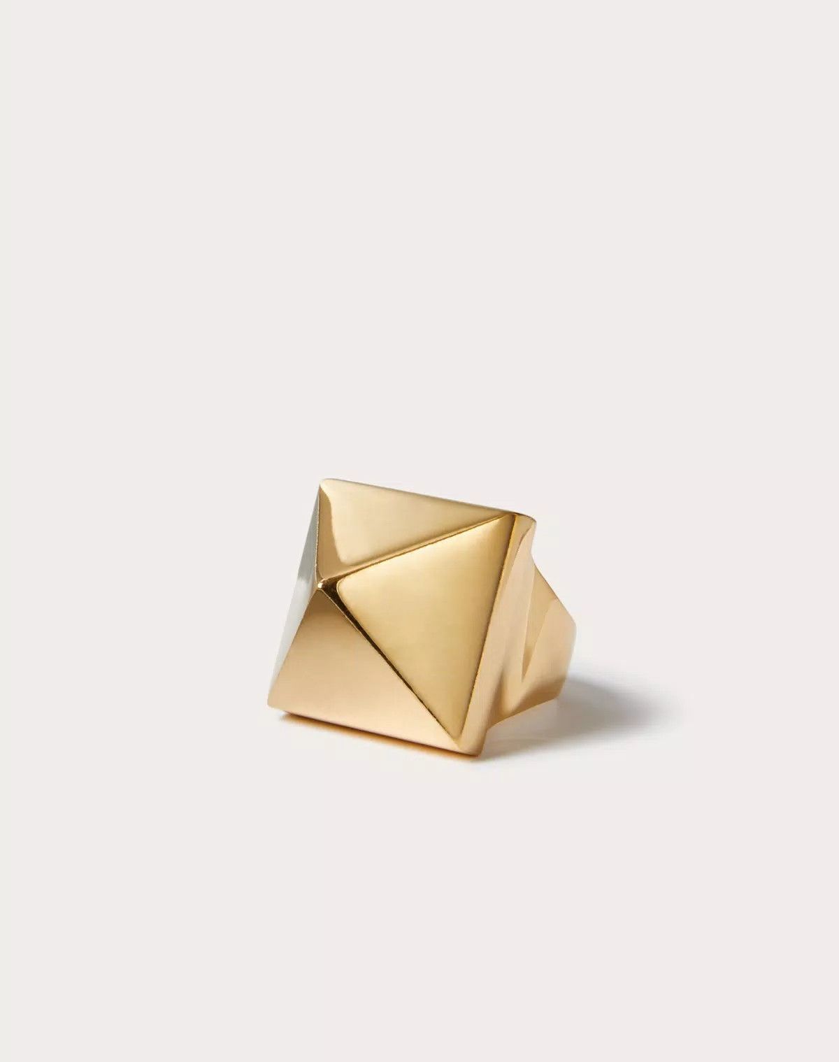 Valentino oc11z0725 Size:Medium/ Metal Rockstud Ring in Golden Size ONE SIZE - 1 Thumbnail