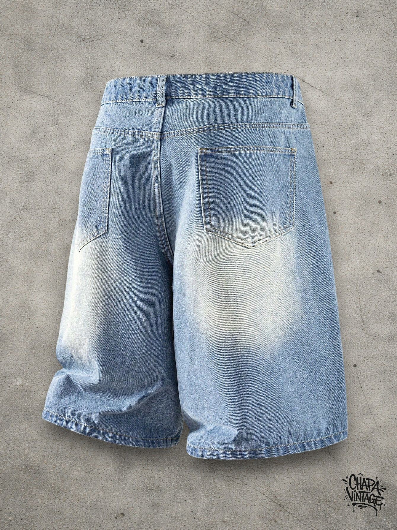 Japanese Brand Washed denim shorts Size US 32 / EU 48 - 2 Thumbnail