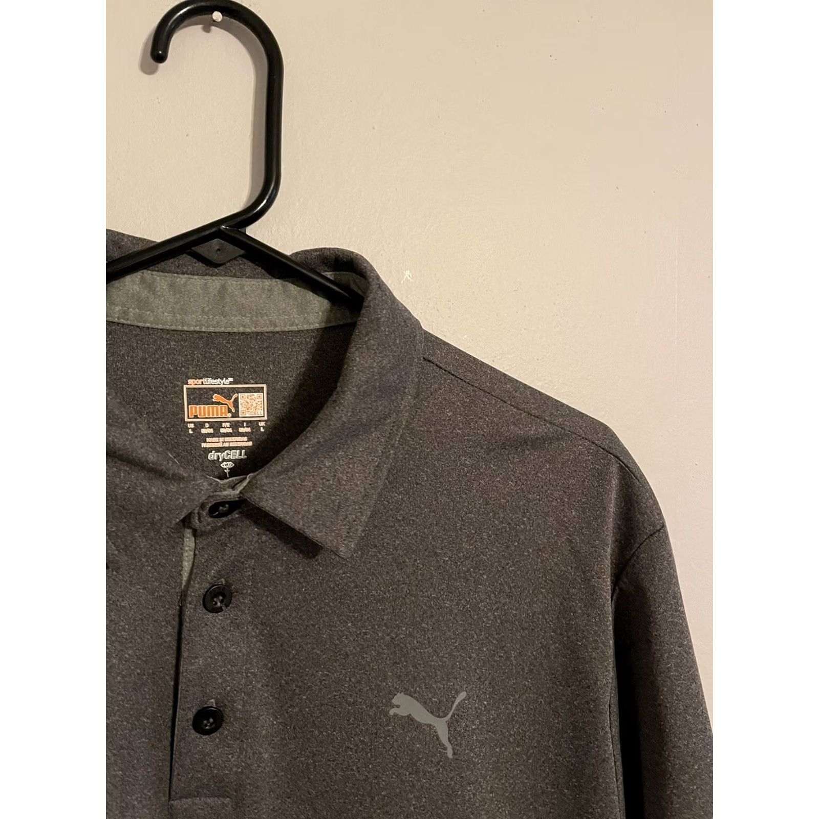 Puma Puma Golf Polo Shirt Adult Large Gray dryCell Athletic Sports Mens L Size US L / EU 52-54 / 3 - 2 Thumbnail