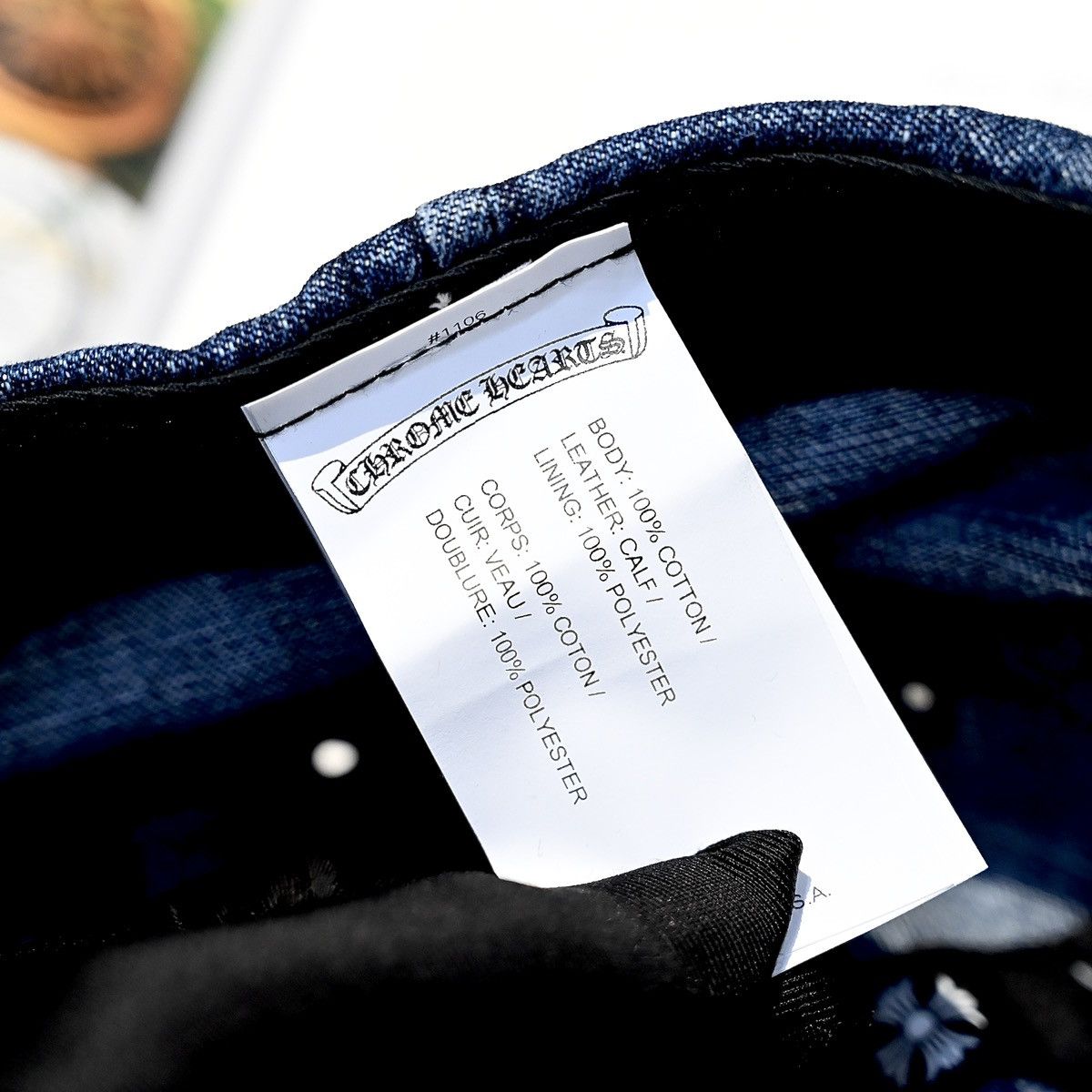Chrome Hearts CHROME HEARTS SLOUCHY 5 PANEL CAP DENIM Size ONE SIZE - 9 Thumbnail