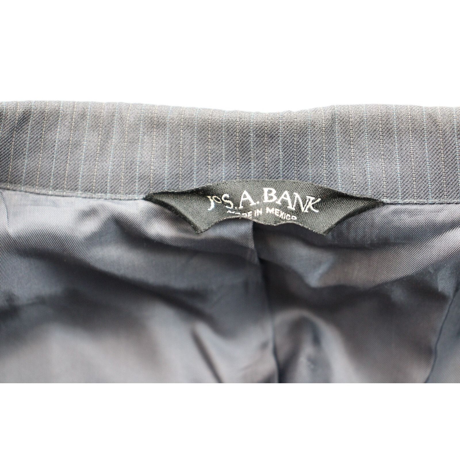 Jos. A. Bank Jos A Bank Blazer Mens 42R Gray Striped Lined 2 Button Suit Size 42R - 3 Thumbnail