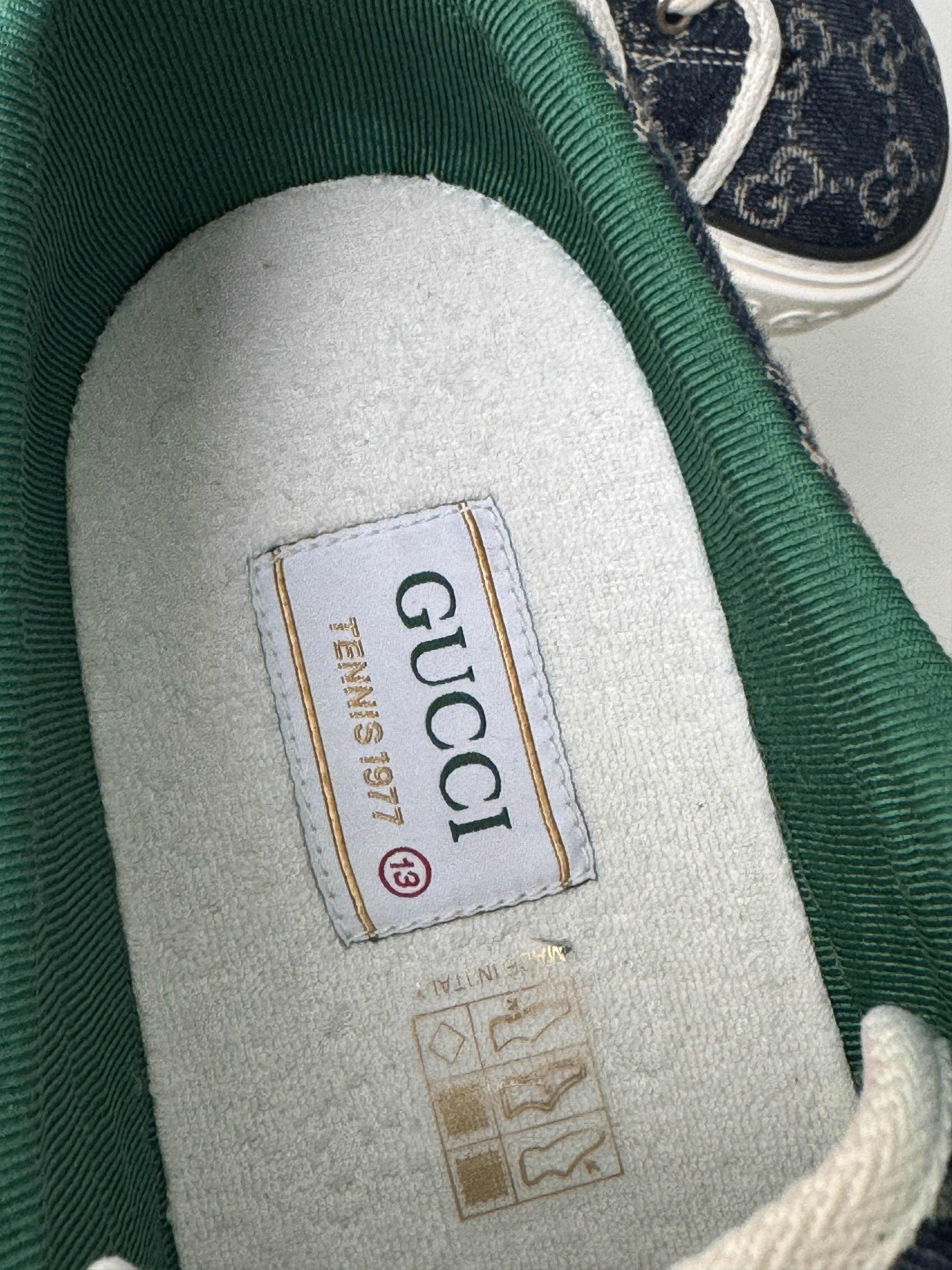 Gucci size 13G - Gucci Tennis Denim Sneakers GG print Size US 13 / EU 46 - 6 Thumbnail