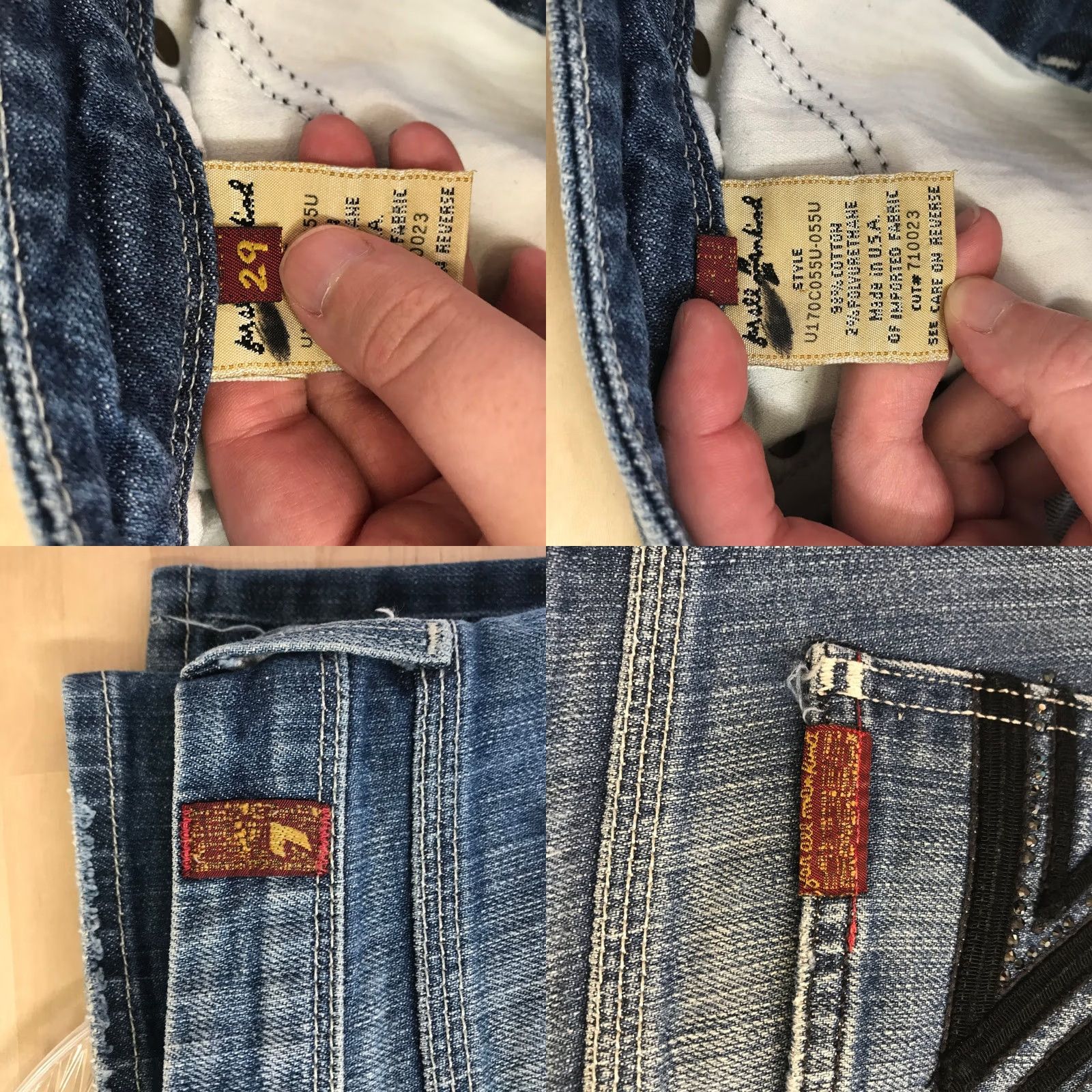 7 For All Mankind 7 For All Mankind Bootcut Jeans Medium Wash Slim 5-Pocket Design Embroidered Back Pocket Womens 29 Size 29" - 8 Thumbnail