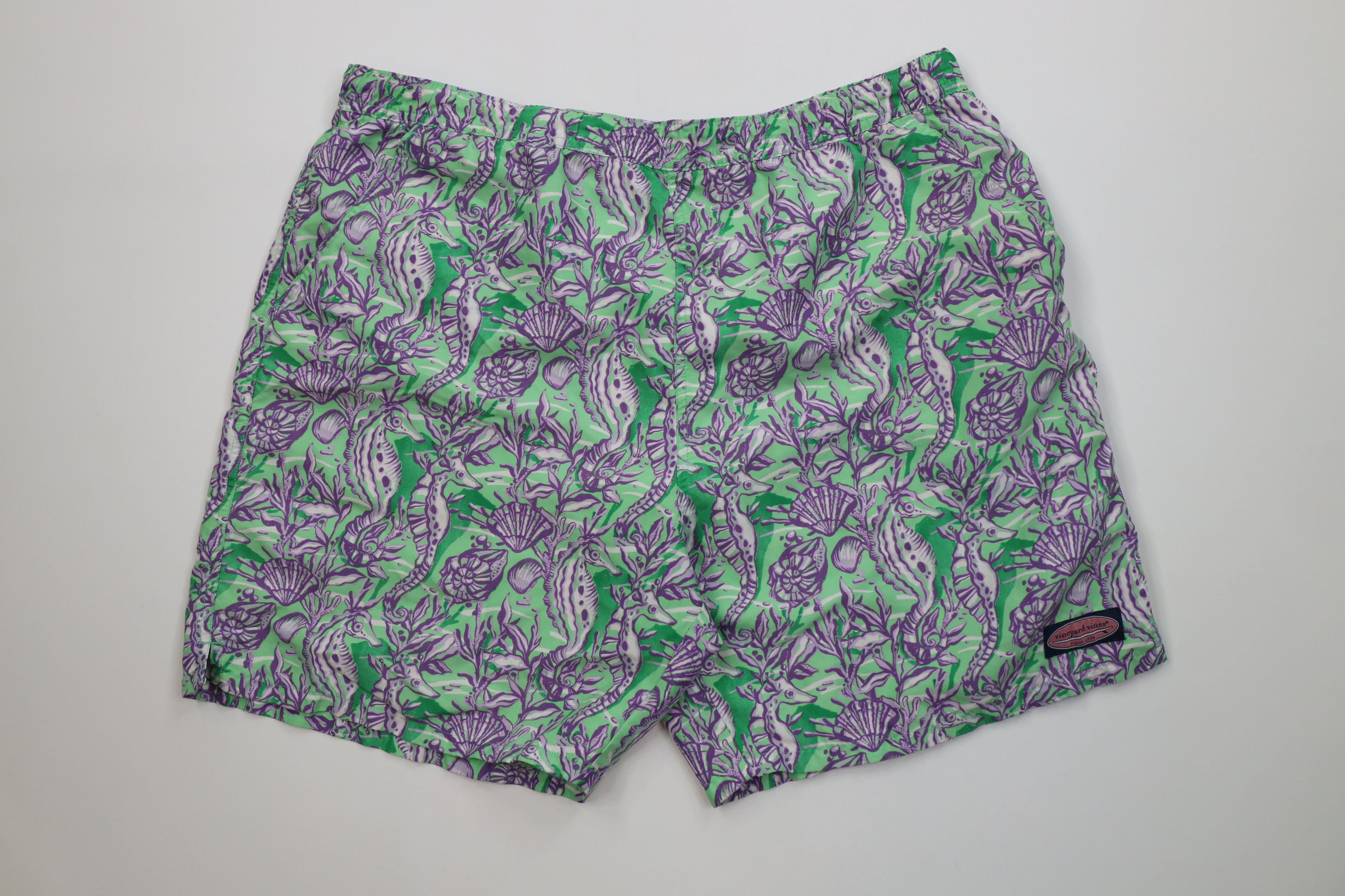 Vineyard Vines Vineyard Vines Seahorse All Over Print Lined Shorts Trunks Size US 34 / EU 50 - 1 Thumbnail