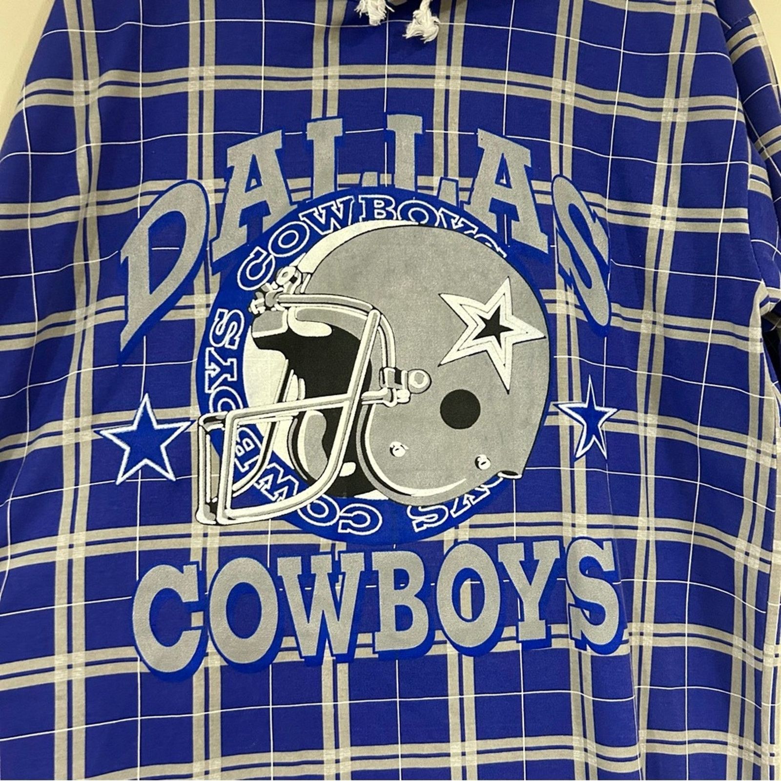 Other Vintage Dallas Cowboys Plaid Hooded Shirt Size US L / EU 52-54 / 3 - 3 Thumbnail