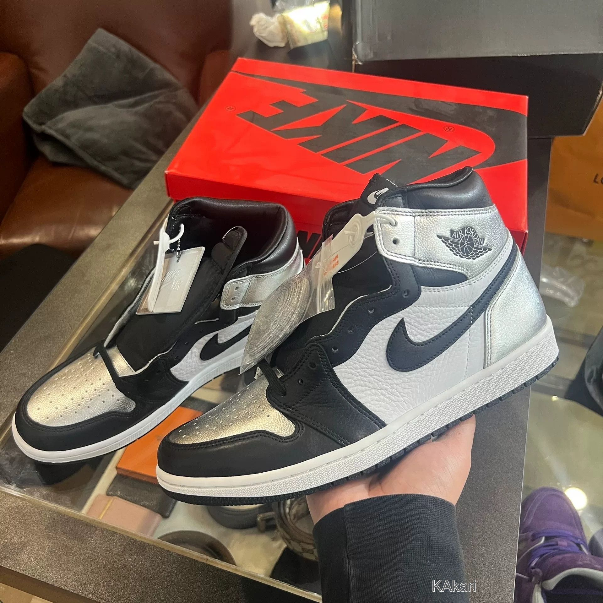 Jordan Brand Air Jordan 1 Black Silver Toe Size US 10 / EU 43 - 1 Preview
