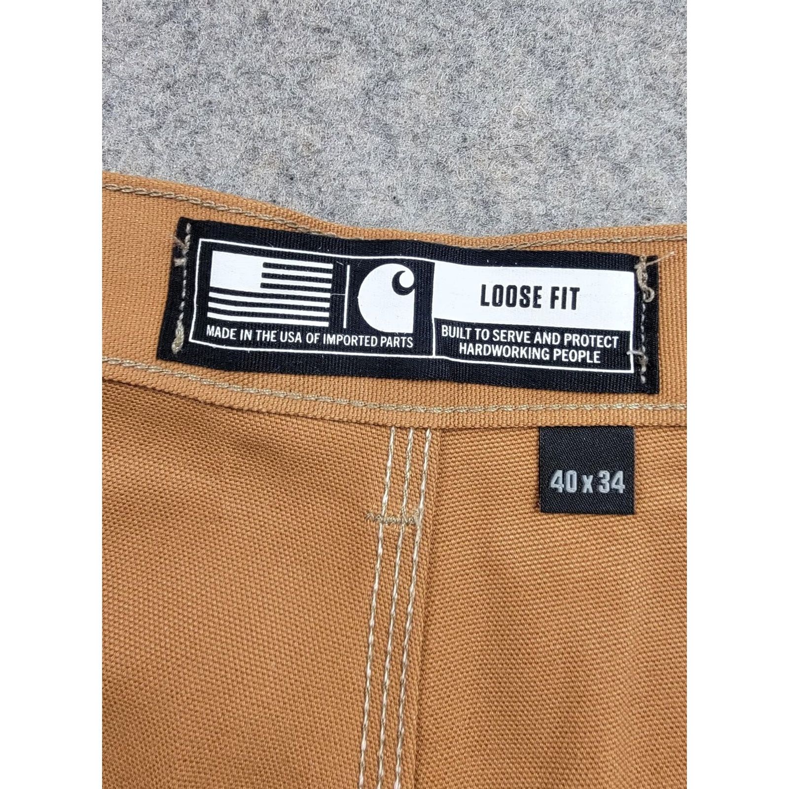 Carhartt Carhartt Pants Mens 40x34 Brown Loose Fit Double Front Utility Work USA Size US 40 / EU 56 - 7 Thumbnail