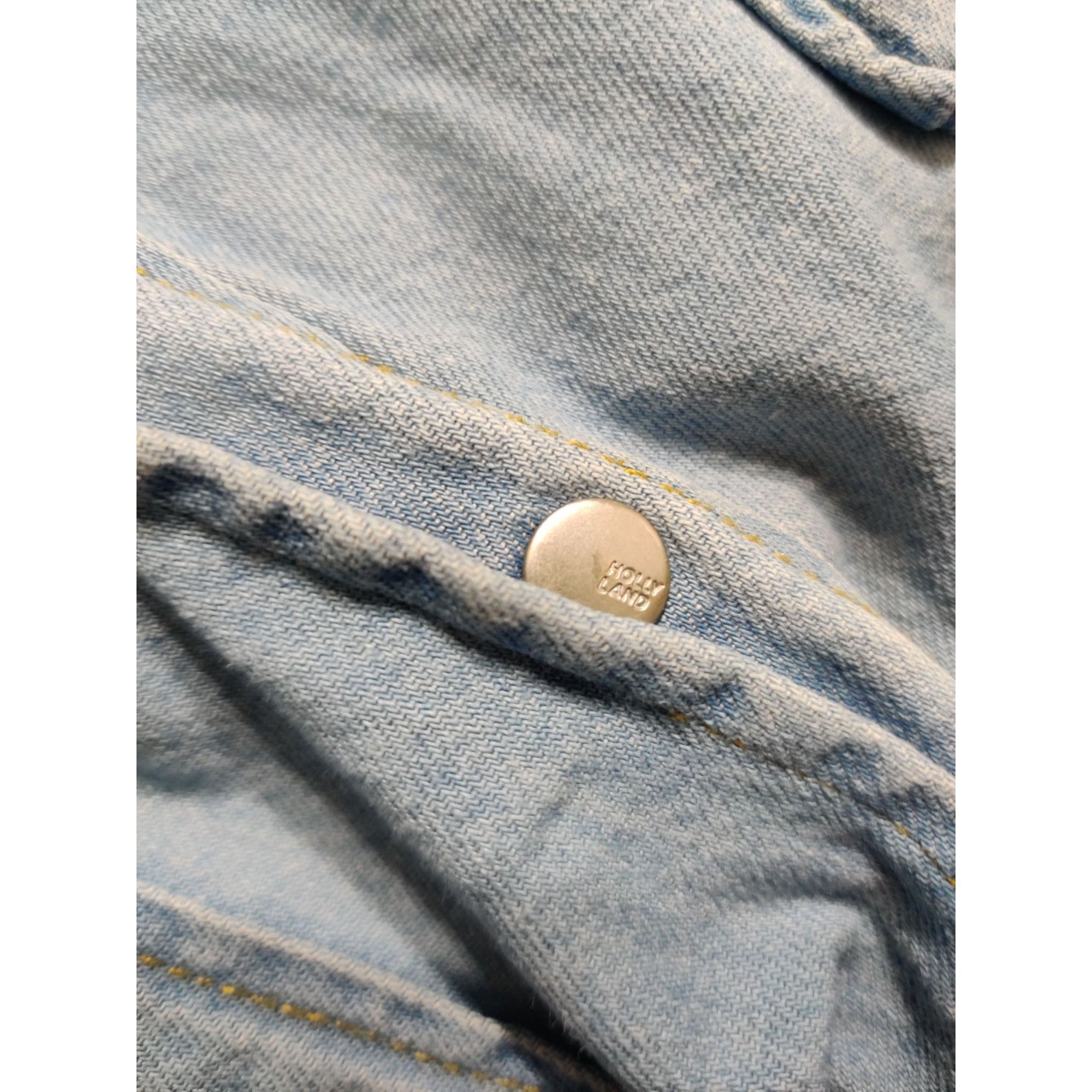 Vintage Vintage Beaded Pearl Applique Denim Shirt Size M Coastal Cow Size M / US 6-8 / IT 42-44 - 5 Thumbnail