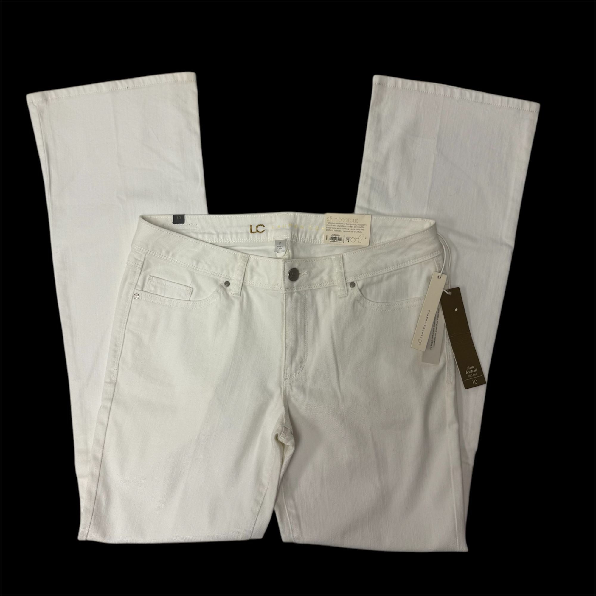 Other NWT New Lauren Conrad LC Stretch SLIM BOOTCUT Jeans Size 32" / US 10 / IT 46 - 3 Thumbnail
