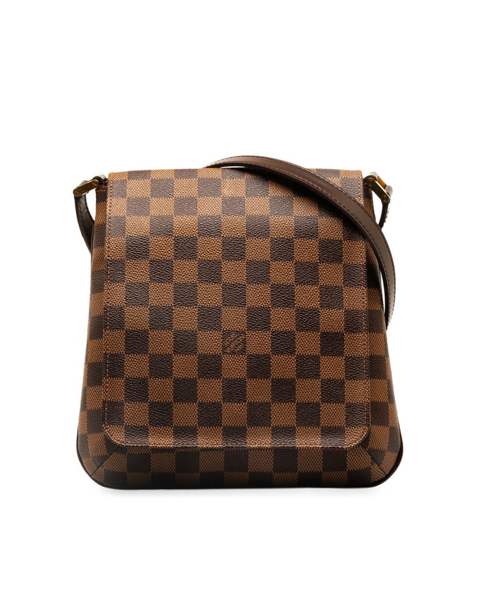 image of Authentic Louis Vuitton Damier Ebene Shoulder Bag in Brown, Women's