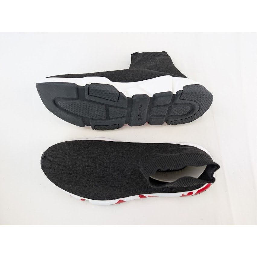 Balenciaga o1rshd1 Speed LT Graffiti Sneakers in Black / White / Red Size US 8 / EU 41 - 2 Thumbnail