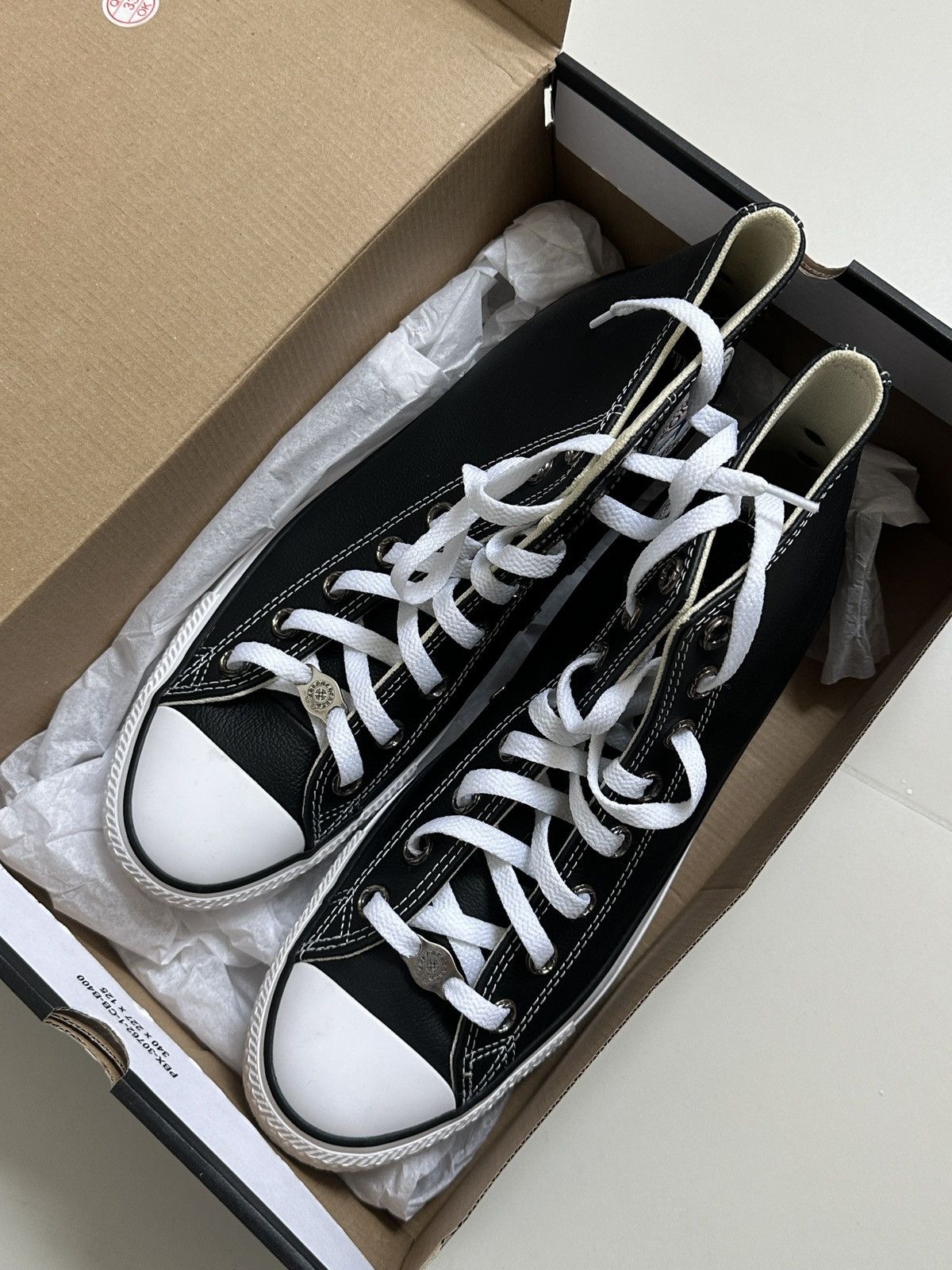 Chrome Hearts Converse Silver Sword Leather High-Top Sneaker
