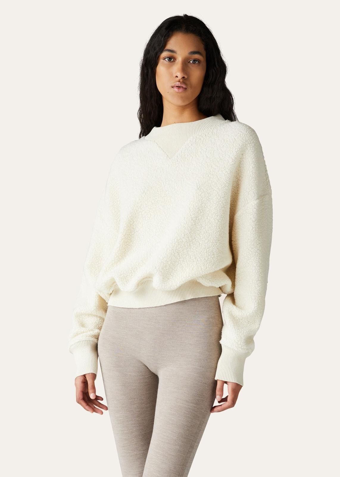 Loro Piana o1srvl11e1124 Cocooning Cropped Crew-Neck Sweatshirt Size S / US 4 / IT 40 - 3 Thumbnail