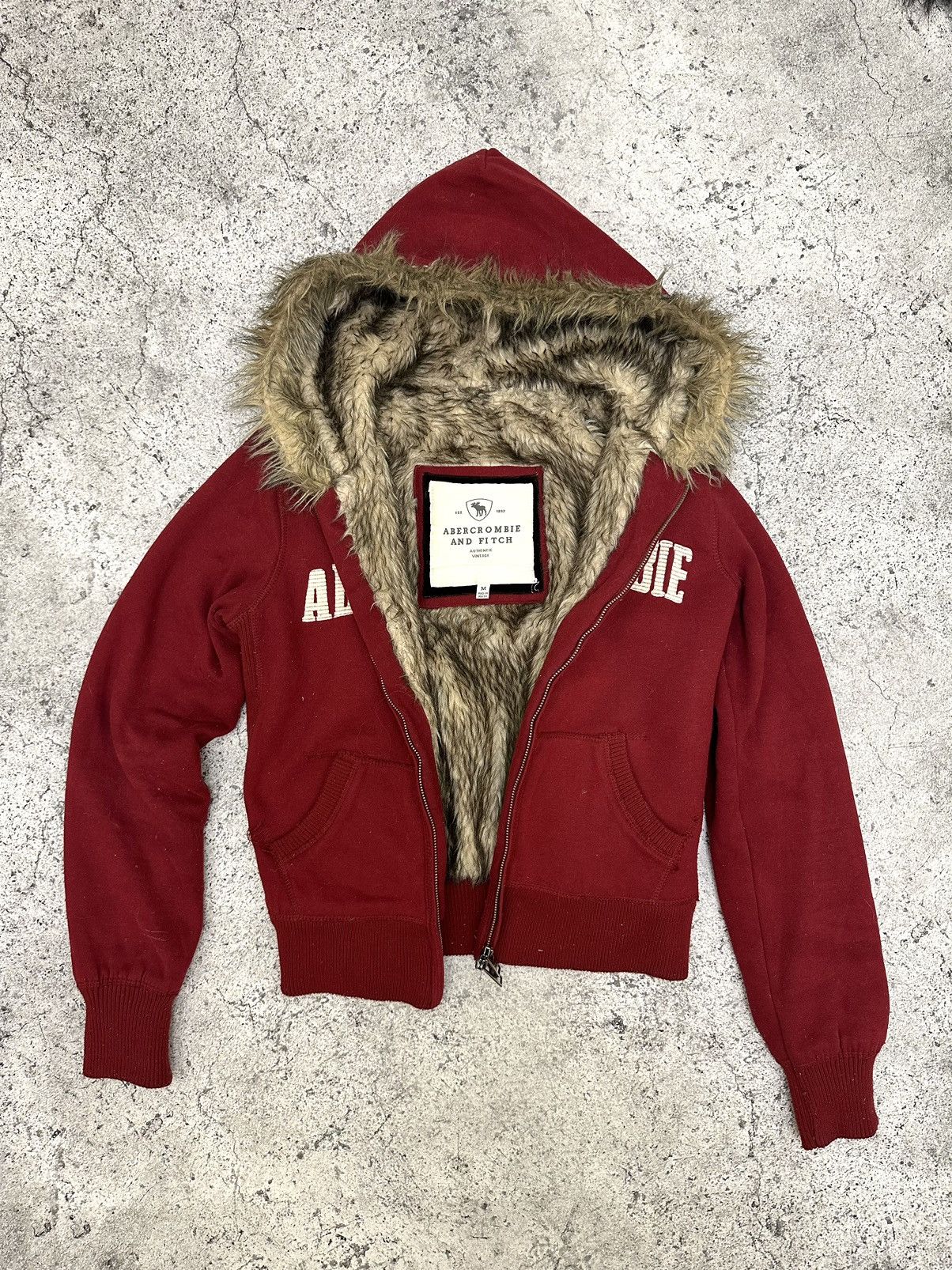 Abercrombie Fitch Hysteric Glamour Vintage Vintage Japanese Abercrombie Fitch Fur Hoodie
