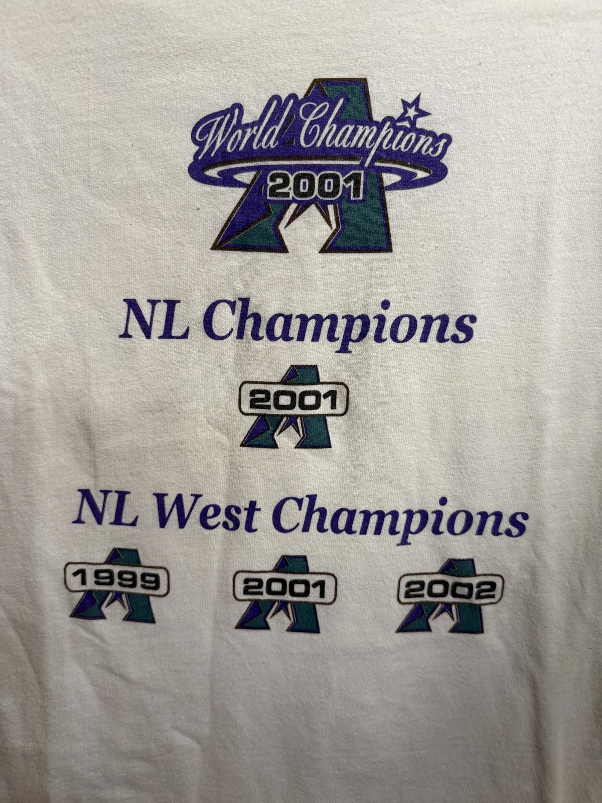 Jerzees VTG Arizona Diamondbacks T-shirt 2001 World Series Champs XL Size US XL / EU 56 / 4 - 4 Thumbnail