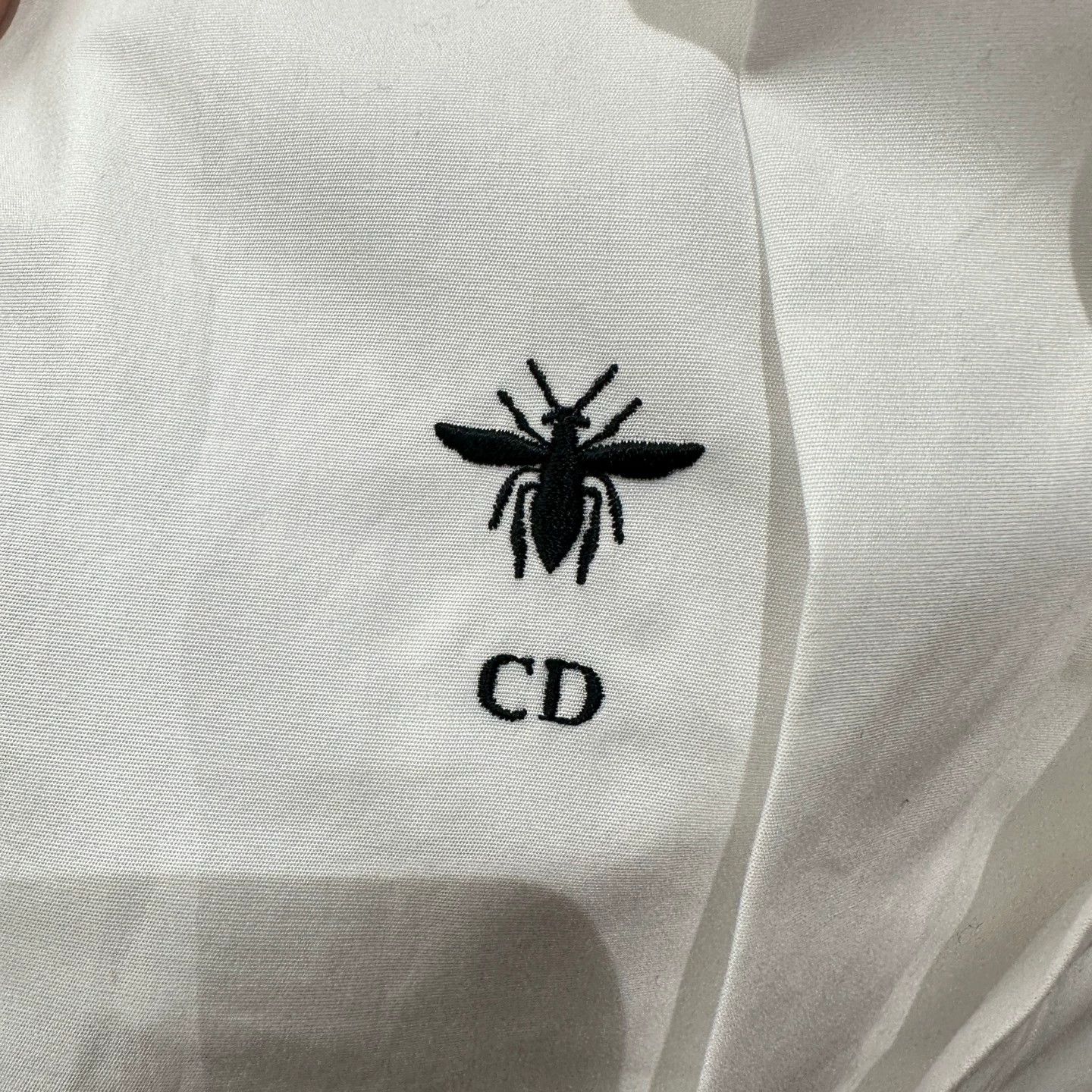Christian Dior Monsieur Dior Sleeveless Collared Pleated Bee Shirt 34 Size XS / US 0-2 / IT 36-38 - 6 Thumbnail