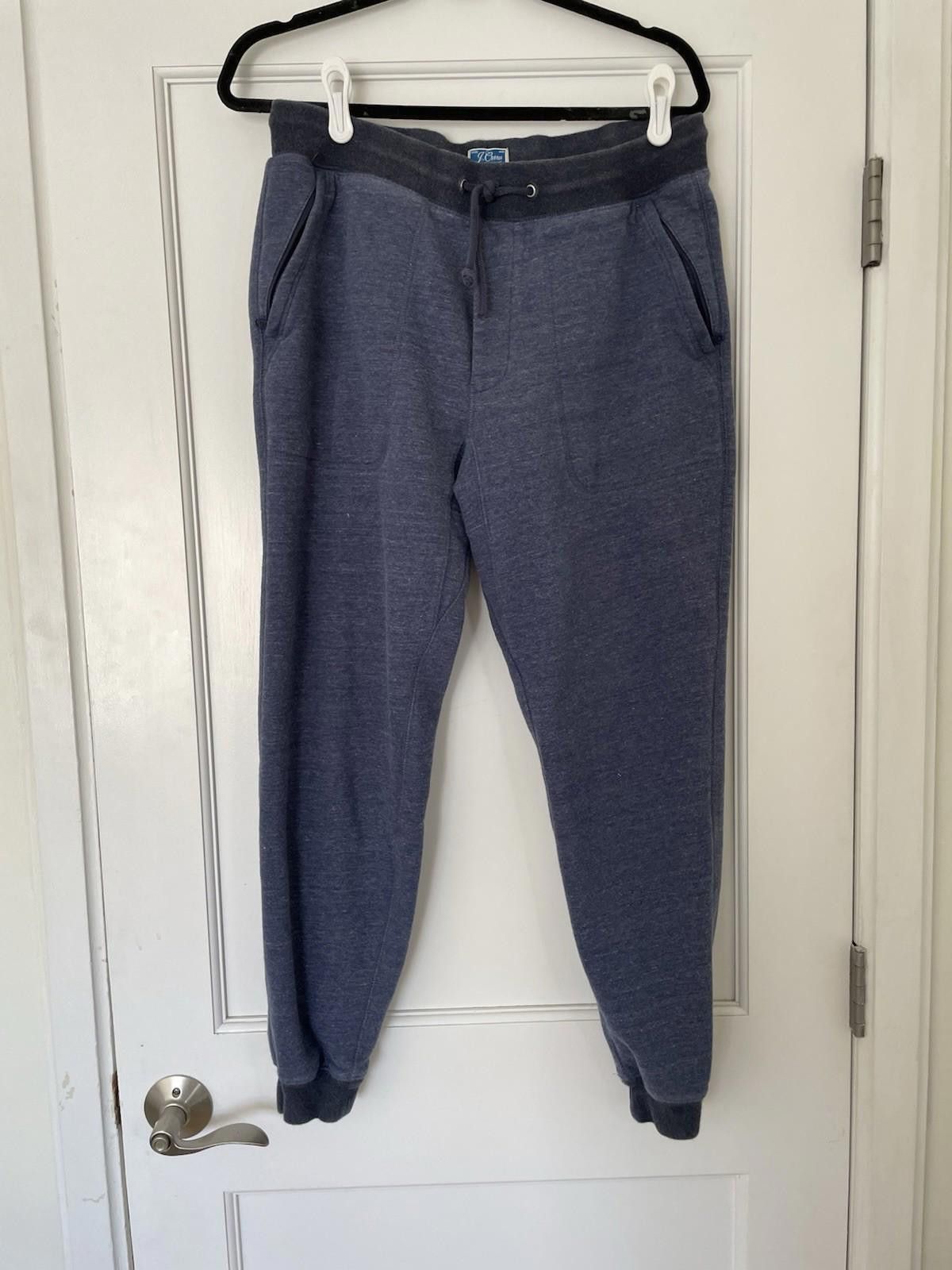 J.Crew J Crew Double Brushed Fleece Sweatpants Jogger Blue M Size US 32 / EU 48 - 1 Thumbnail