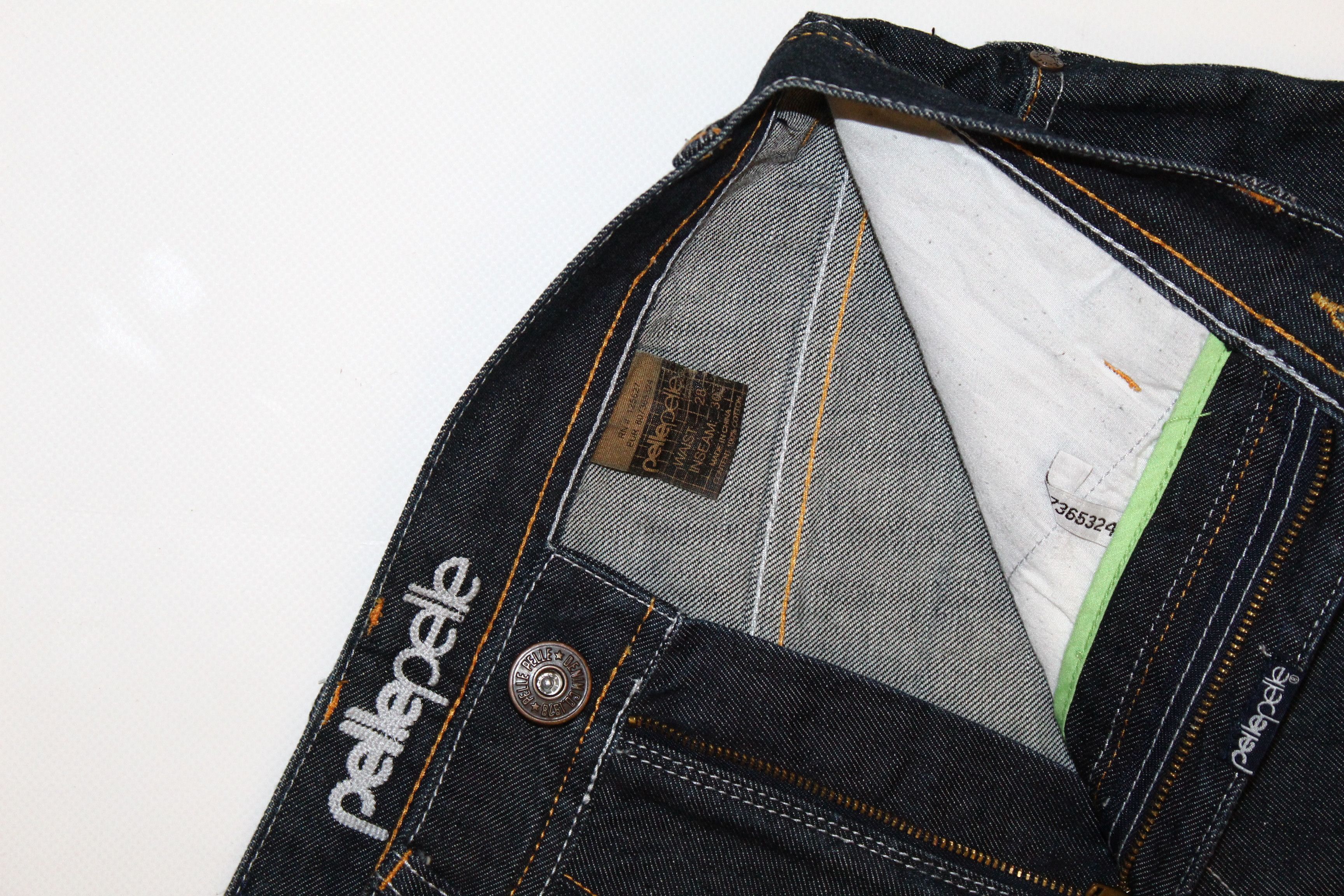Pelle Pelle 🔥VTG 90s Pelle Pelle Straight-leg Raw Denim Baggy Rap Jeans Size US 30 / EU 46 - 8 Thumbnail