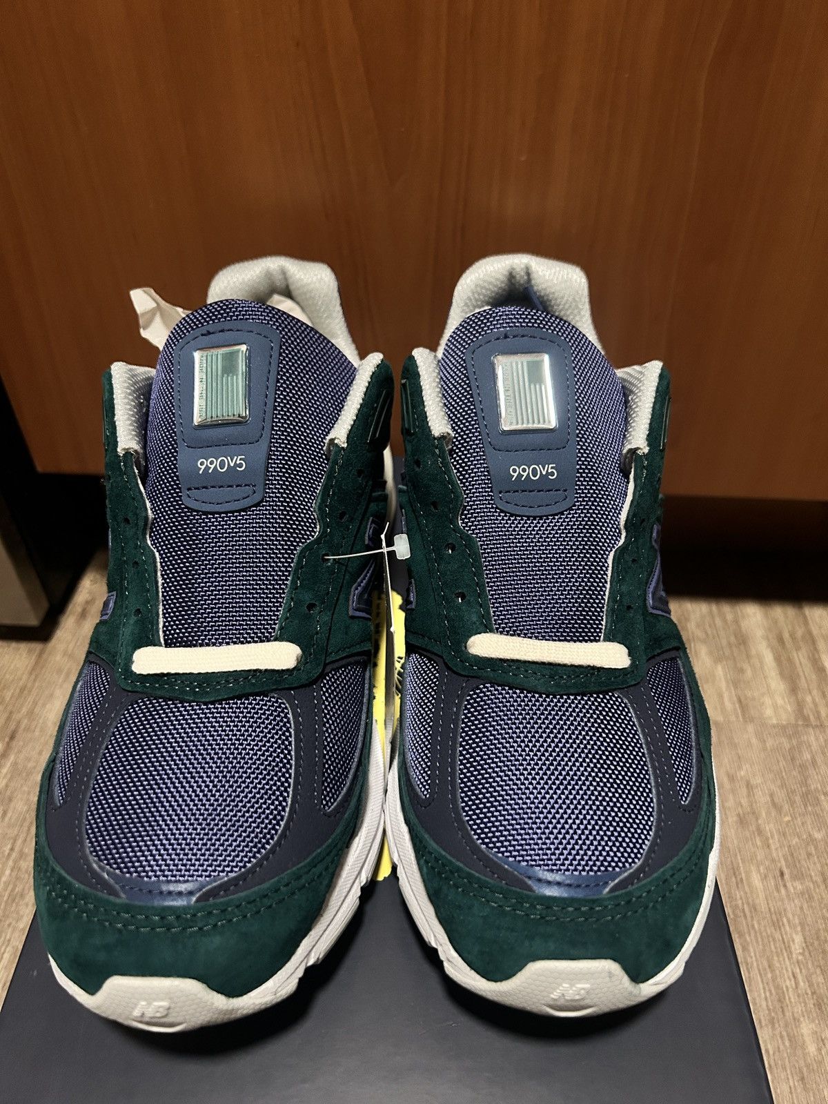 Aime Leon Dore × New Balance AIME LEON DORE NEW BALANCE 990V5 GREEN NAVY size US 7.5 Size US 7.5 / EU 40-41 - 2 Thumbnail