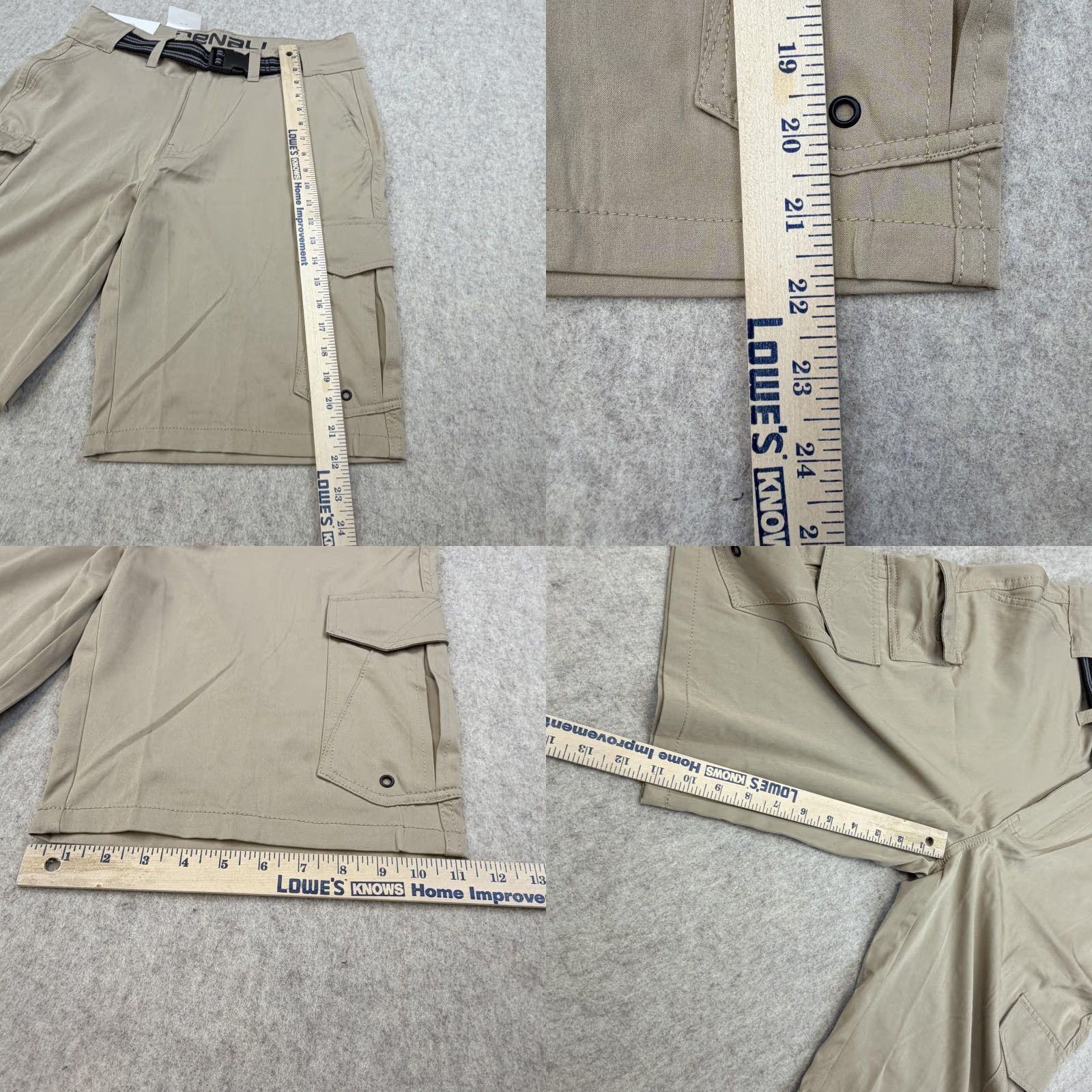 Vintage Denali Cargo Shorts Mens 32 Khaki Stretch Belted Pockets Outdoor Hiking Size US 32 / EU 48 - 8 Thumbnail