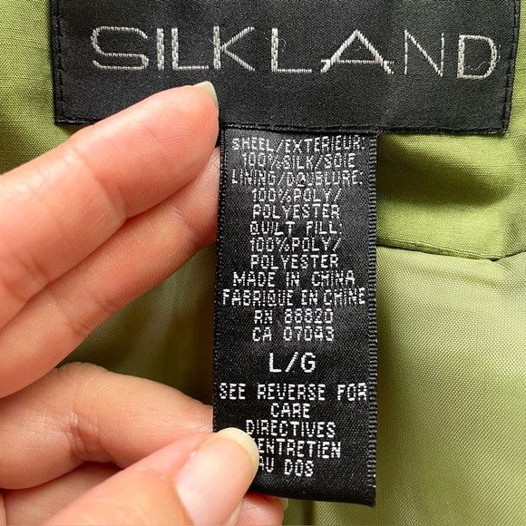 Vintage Vintage Silk Quilted Cropped Light Jacket - Medium Size M / US 6-8 / IT 42-44 - 9 Thumbnail